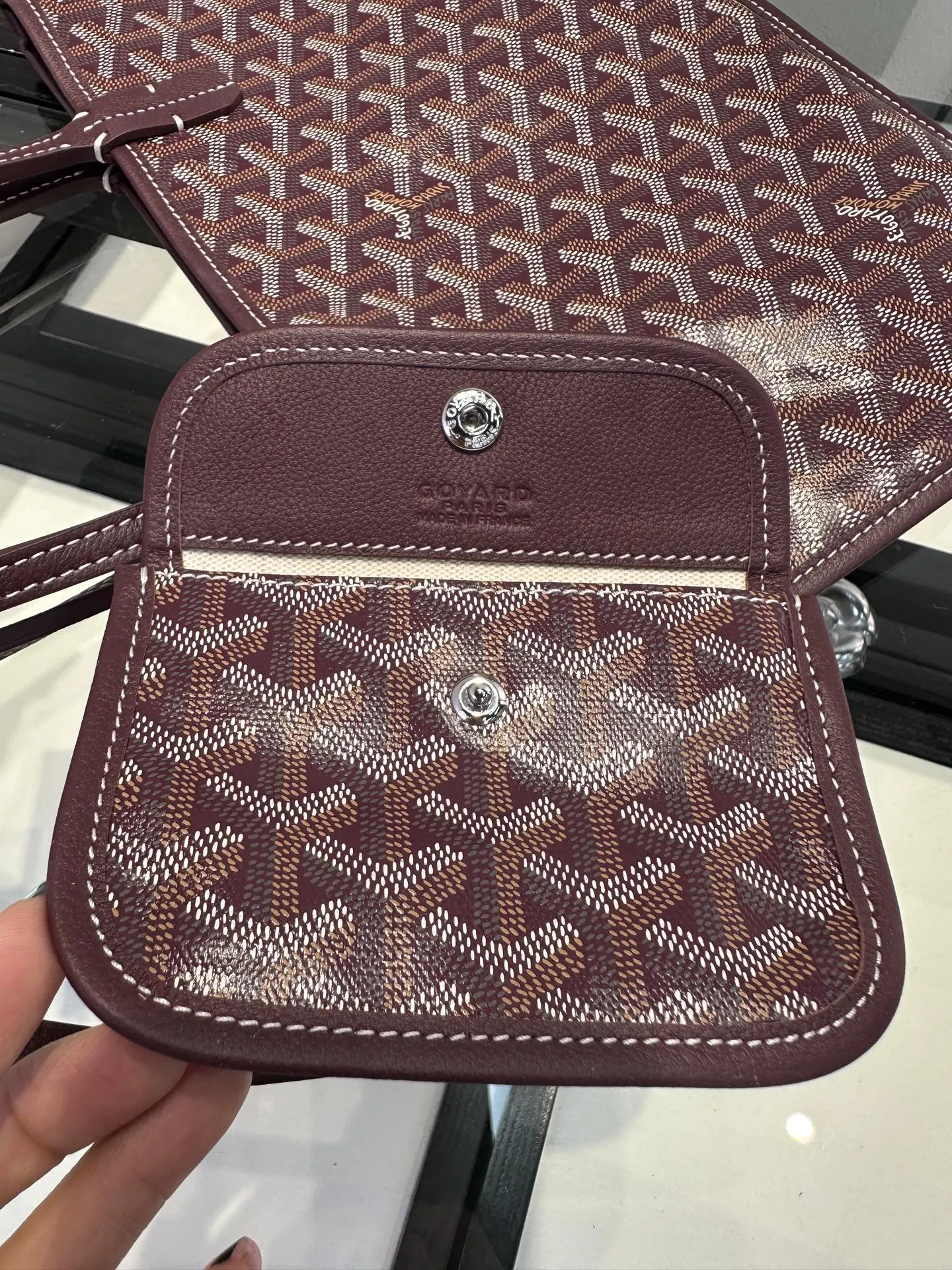 Goyard 酒紅 小牛皮 托特包 大容量托特款