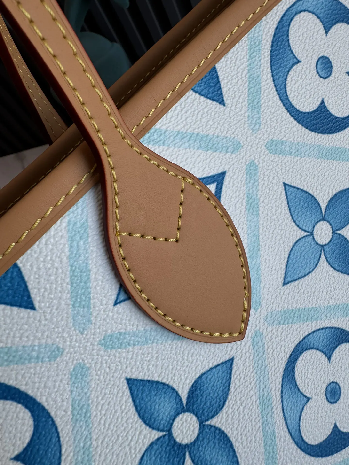 Louis Vuitton Red Blue Tote Bag Canvas