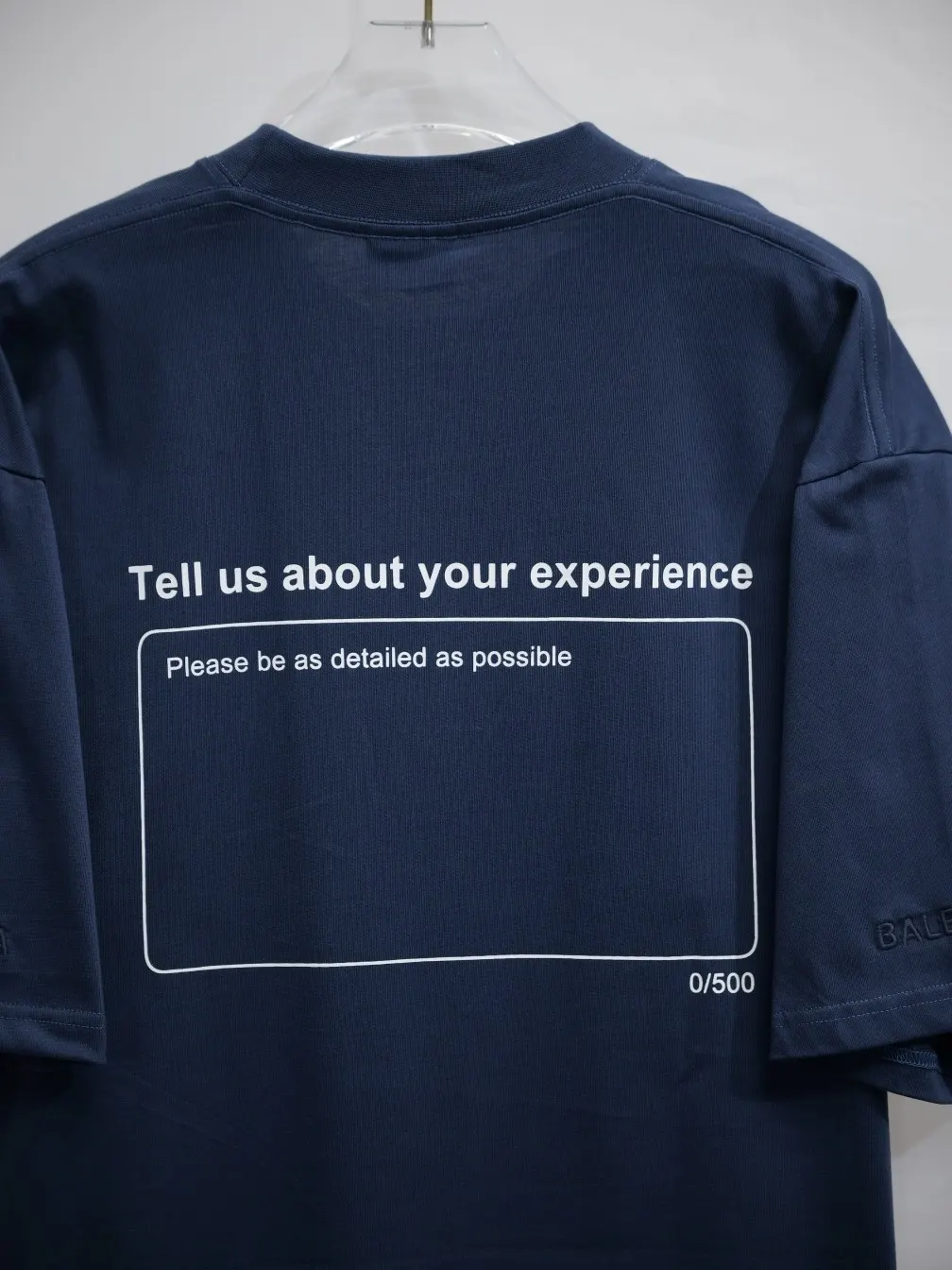 Balenciaga Blue Cotton Short Sleeve T-Shirt Street