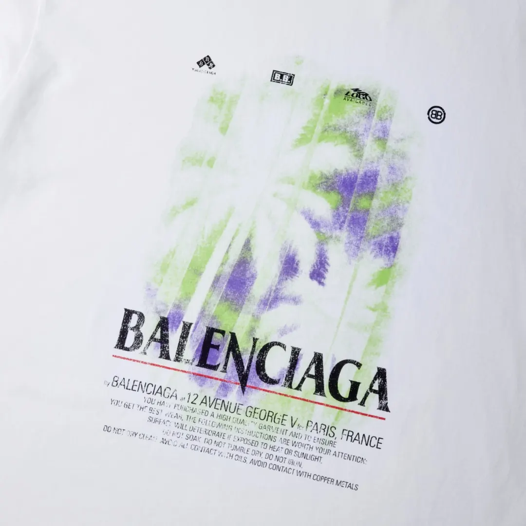 Balenciaga 白色 纯棉 短袖T恤 宽松休闲