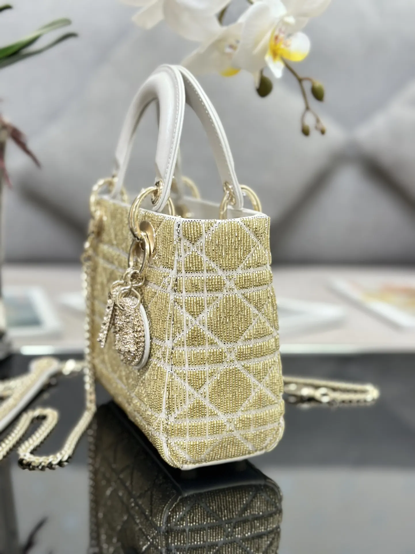 Dior White Organizer Pouch Travel