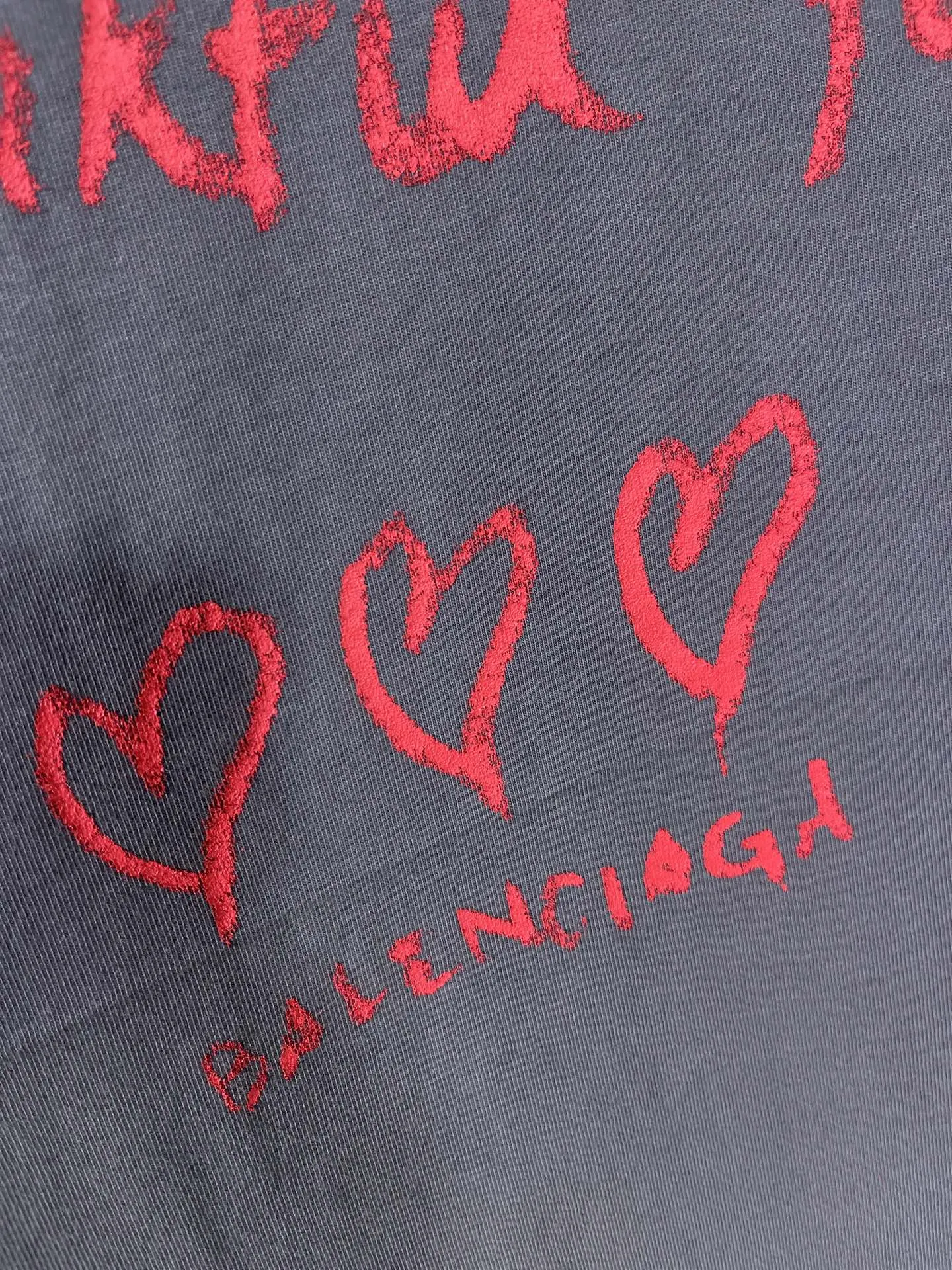 Balenciaga Gray Logo Short Sleeve T-Shirt Street