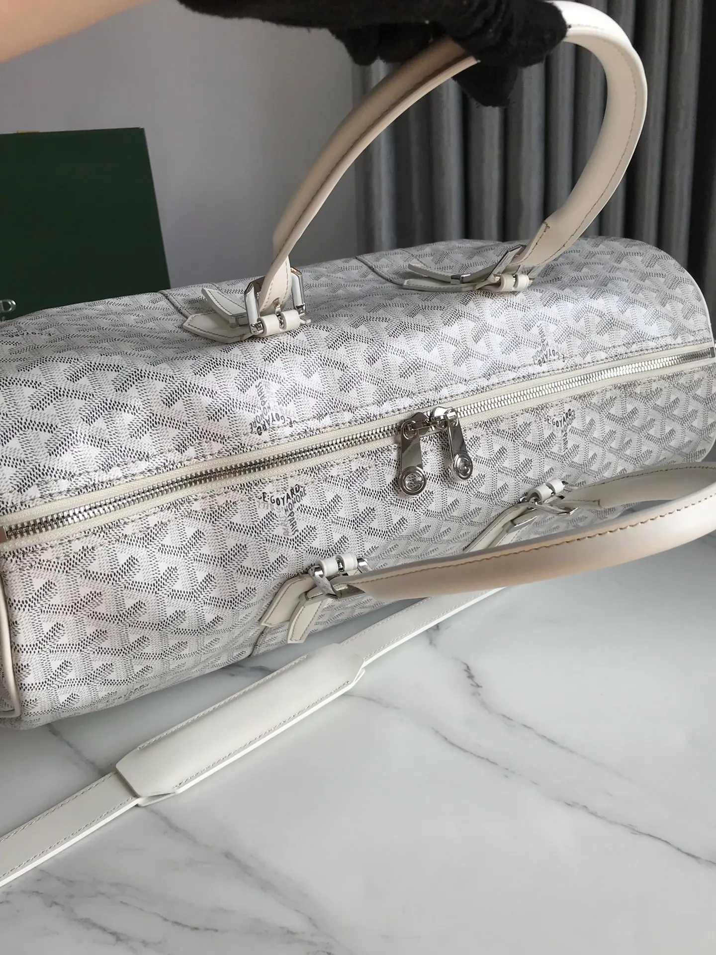 Goyard 深藍 酒紅 小牛皮 旅行袋 大容量旅行款