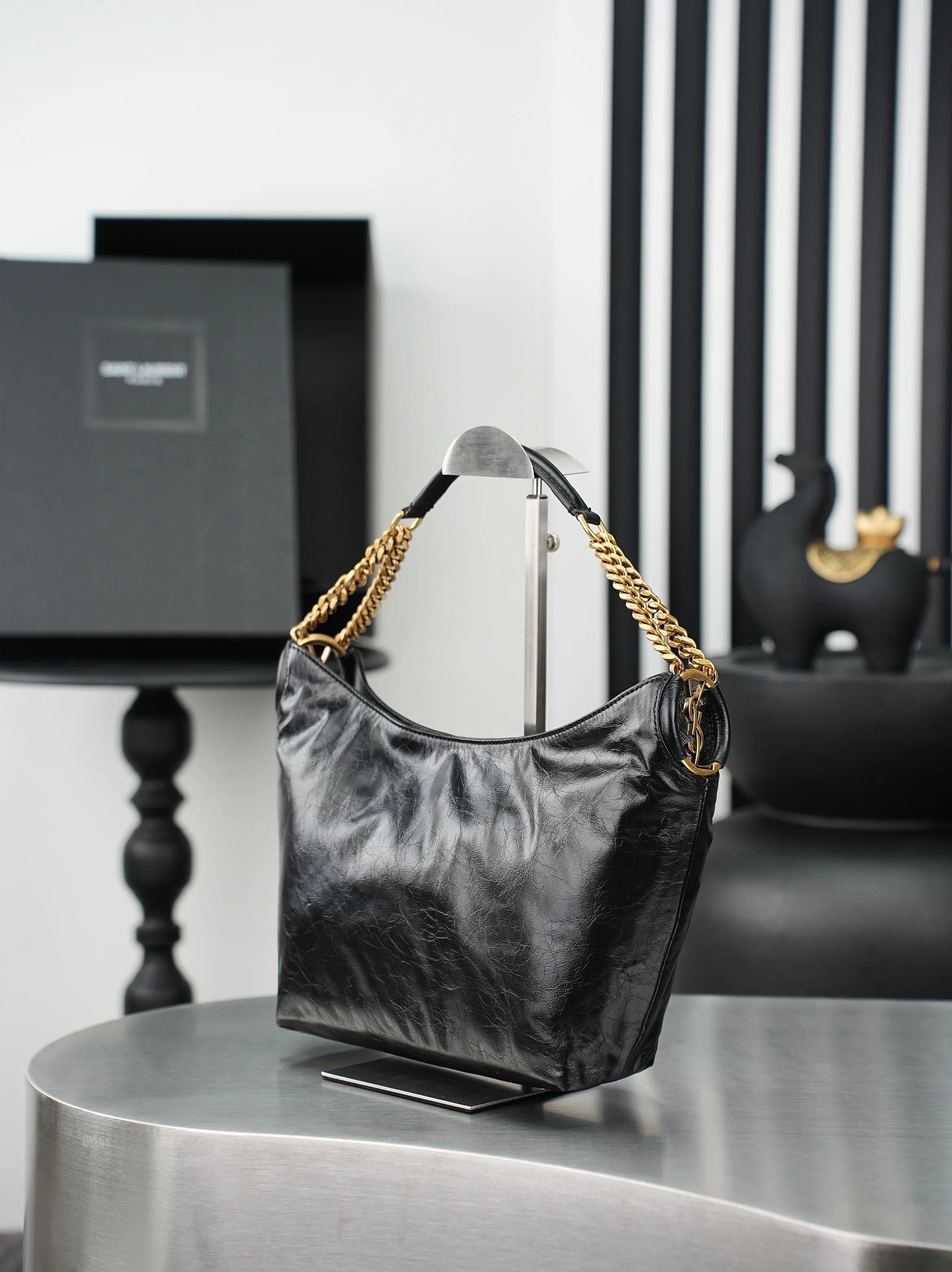 Black Hobo Shoulder Bag Vintage