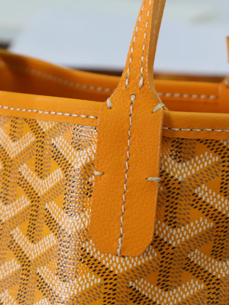 Goyard Yellow Hobo Shoulder Bag Vintage Leather