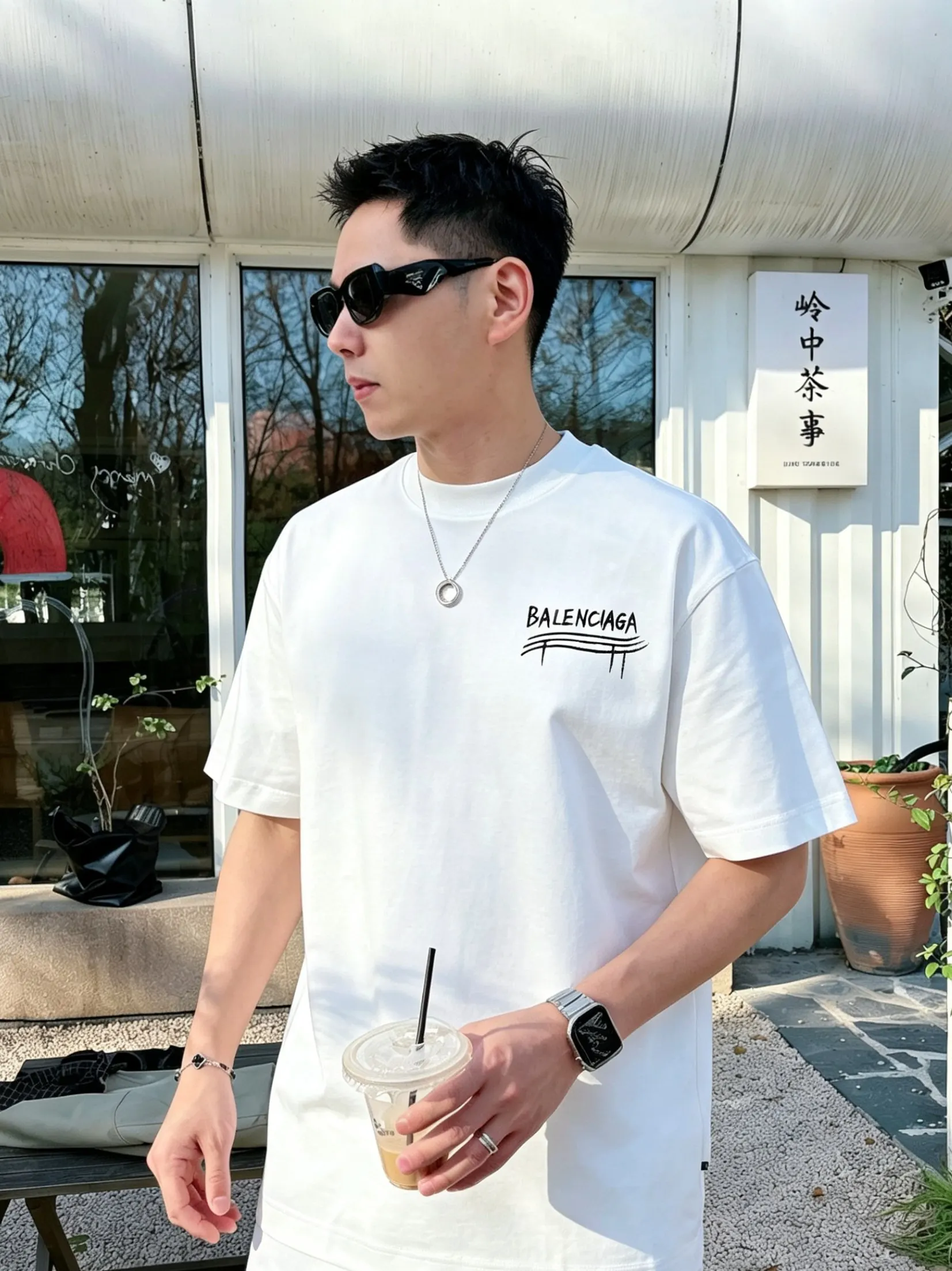 Balenciaga 2026春夏 Logo 字母 短袖T恤