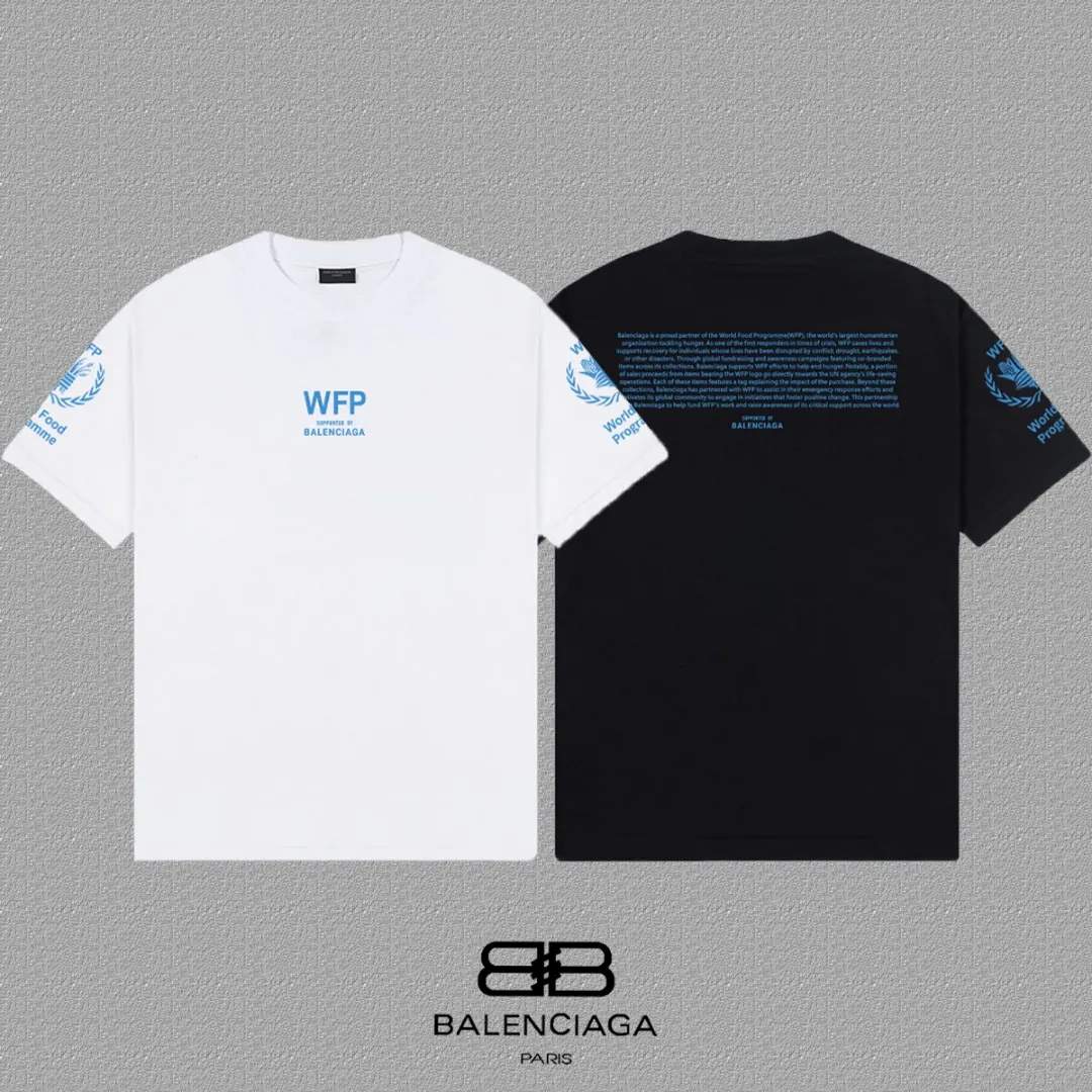 Balenciaga Paris Black Short Sleeve T-Shirt Street