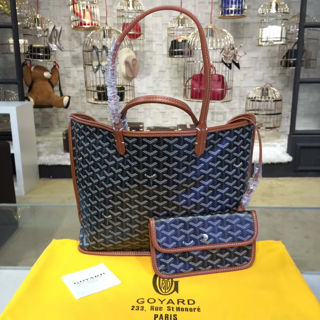 Goyard 戈雅 双面可用 充满法式优雅 订制Y字母涂鸦料 皮轻 旅行袋 大容量旅行款