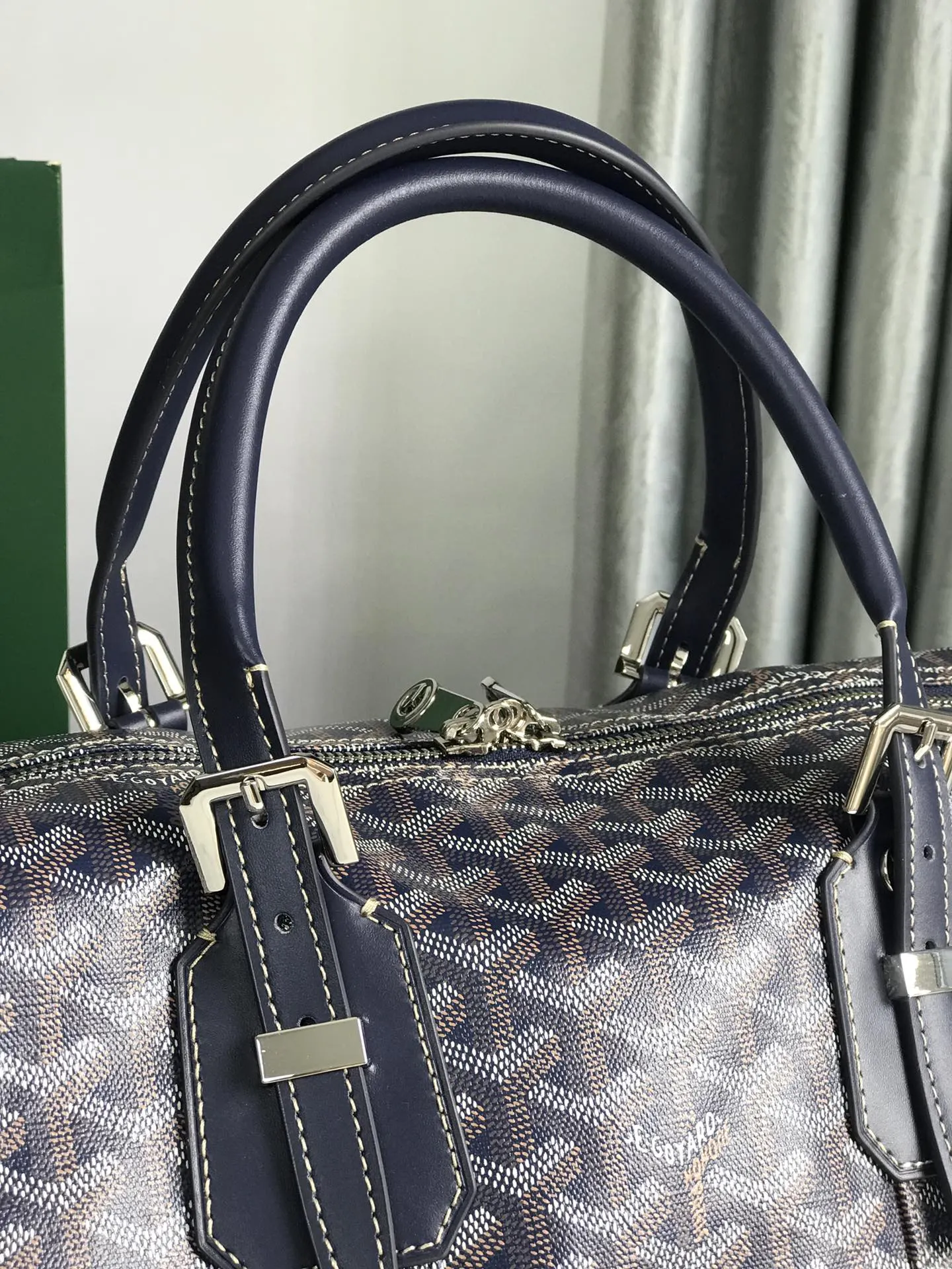 Goyard 深藍 酒紅 小牛皮 旅行袋 大容量旅行款