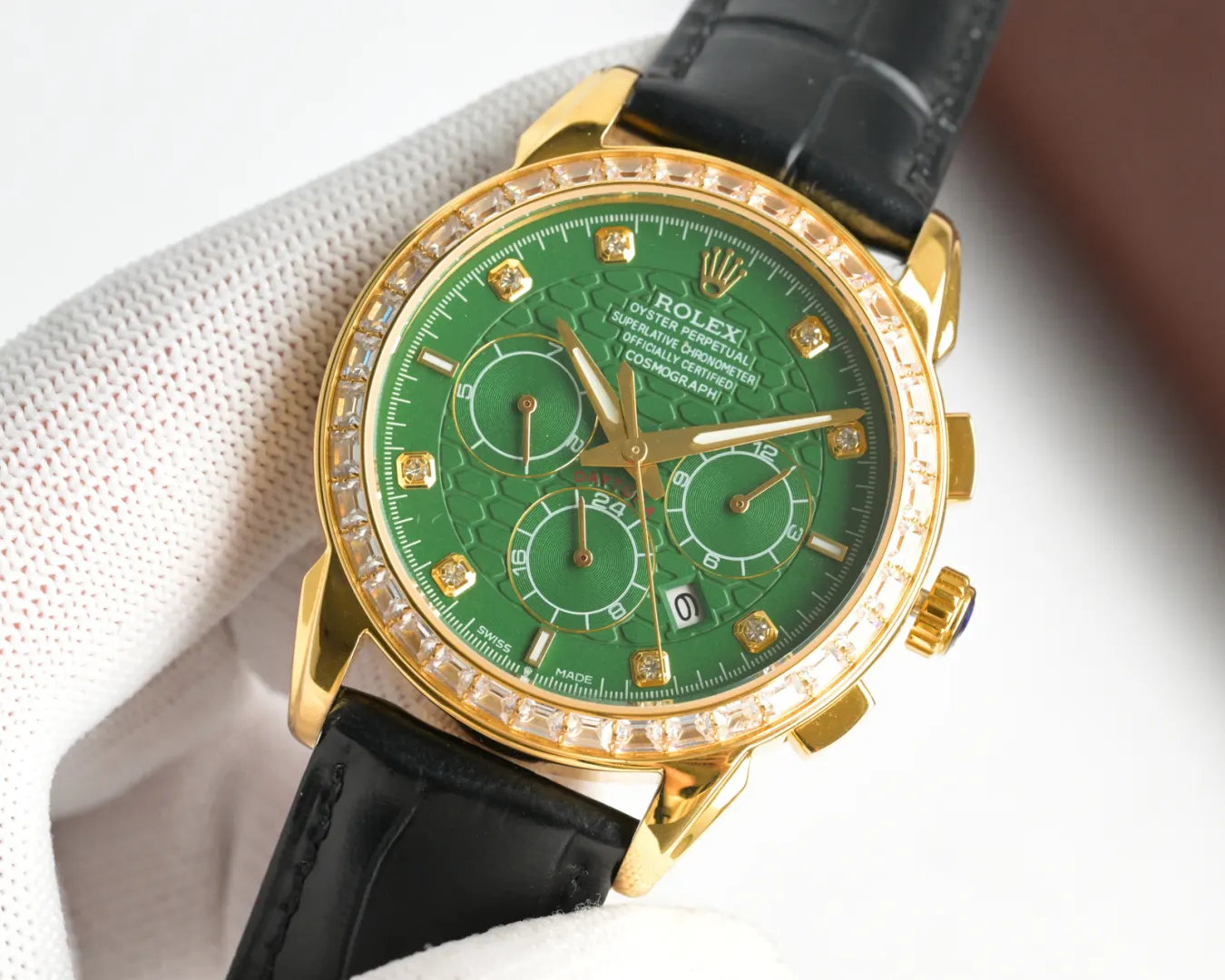 Rolex 小牛皮 搭 意大利进口小牛皮 手錶 經典腕表款