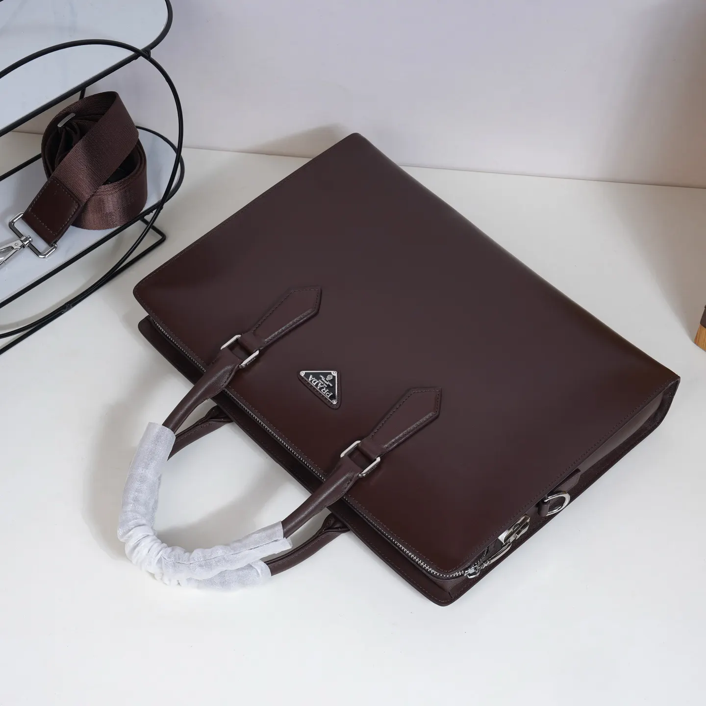 Prada P5069-1 棉質 公文包