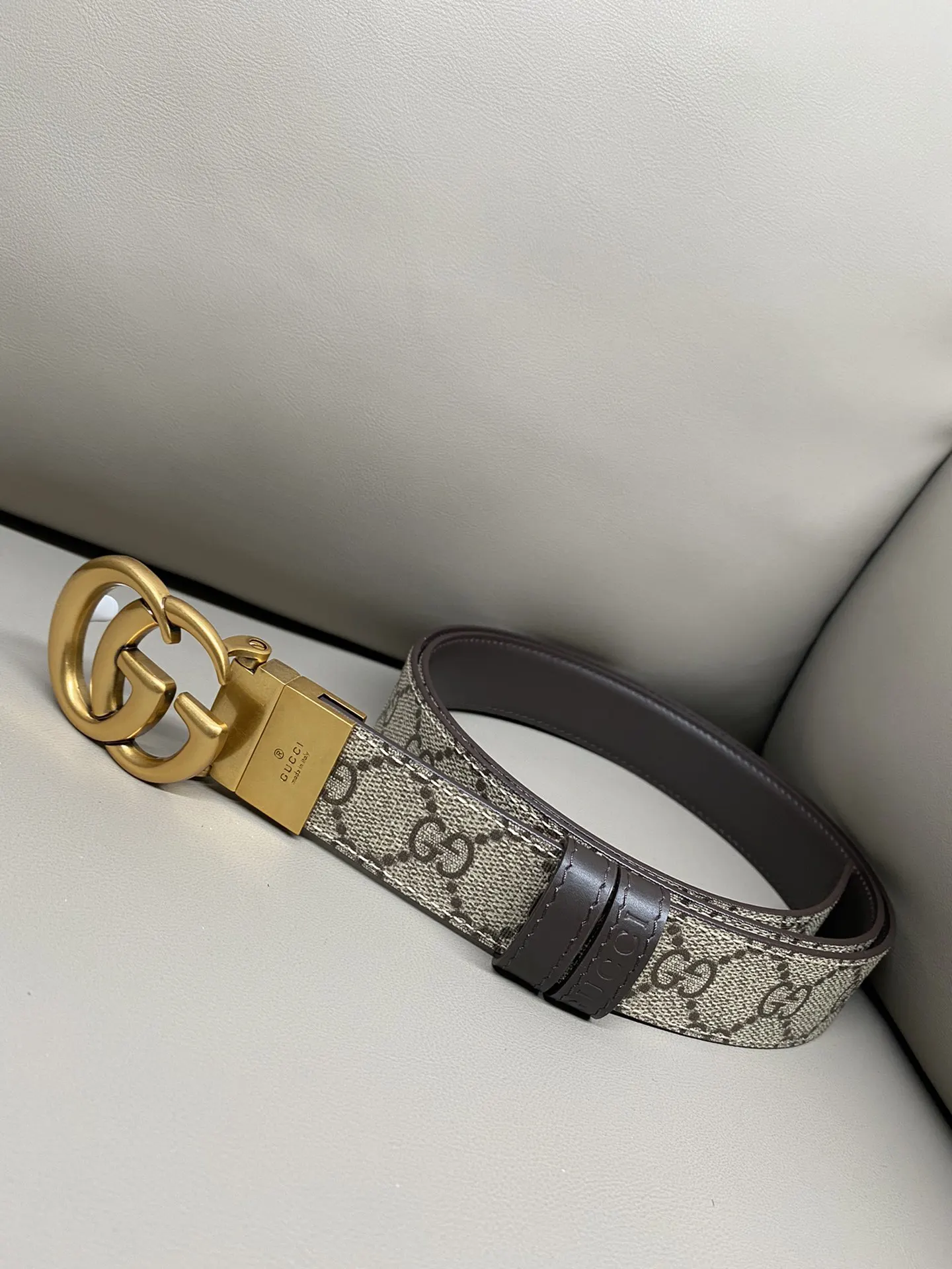 Gucci Marmont Double G Buckle Cowhide Sided Belt Image 5 Gucci Marmont Double G Buckle Cowhide Sided Belt Image 5