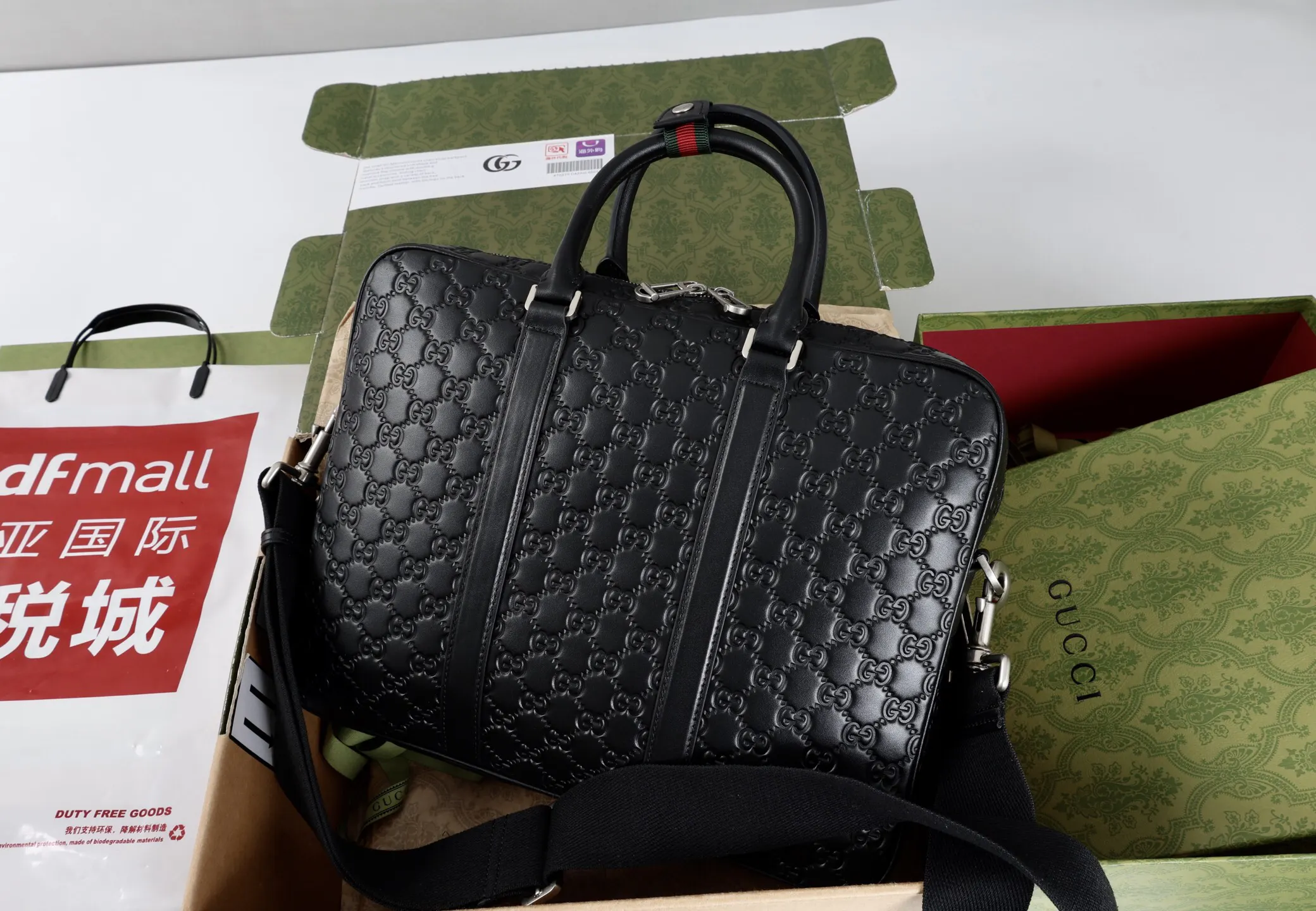 Black Briefcase Business Commuter Leather