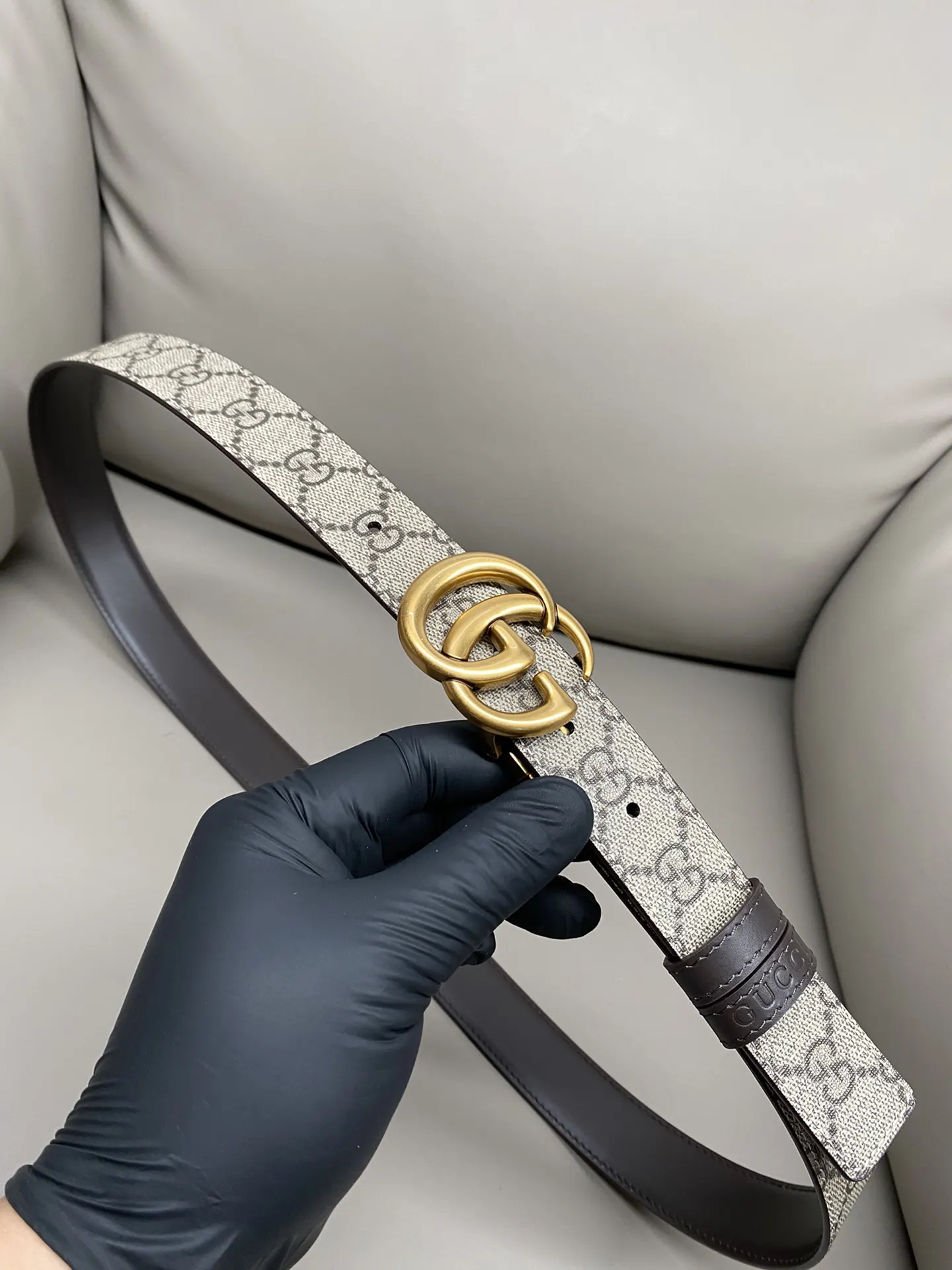 Gucci Marmont Double G Buckle Cowhide Sided Belt Image 9 Gucci Marmont Double G Buckle Cowhide Sided Belt Image 9