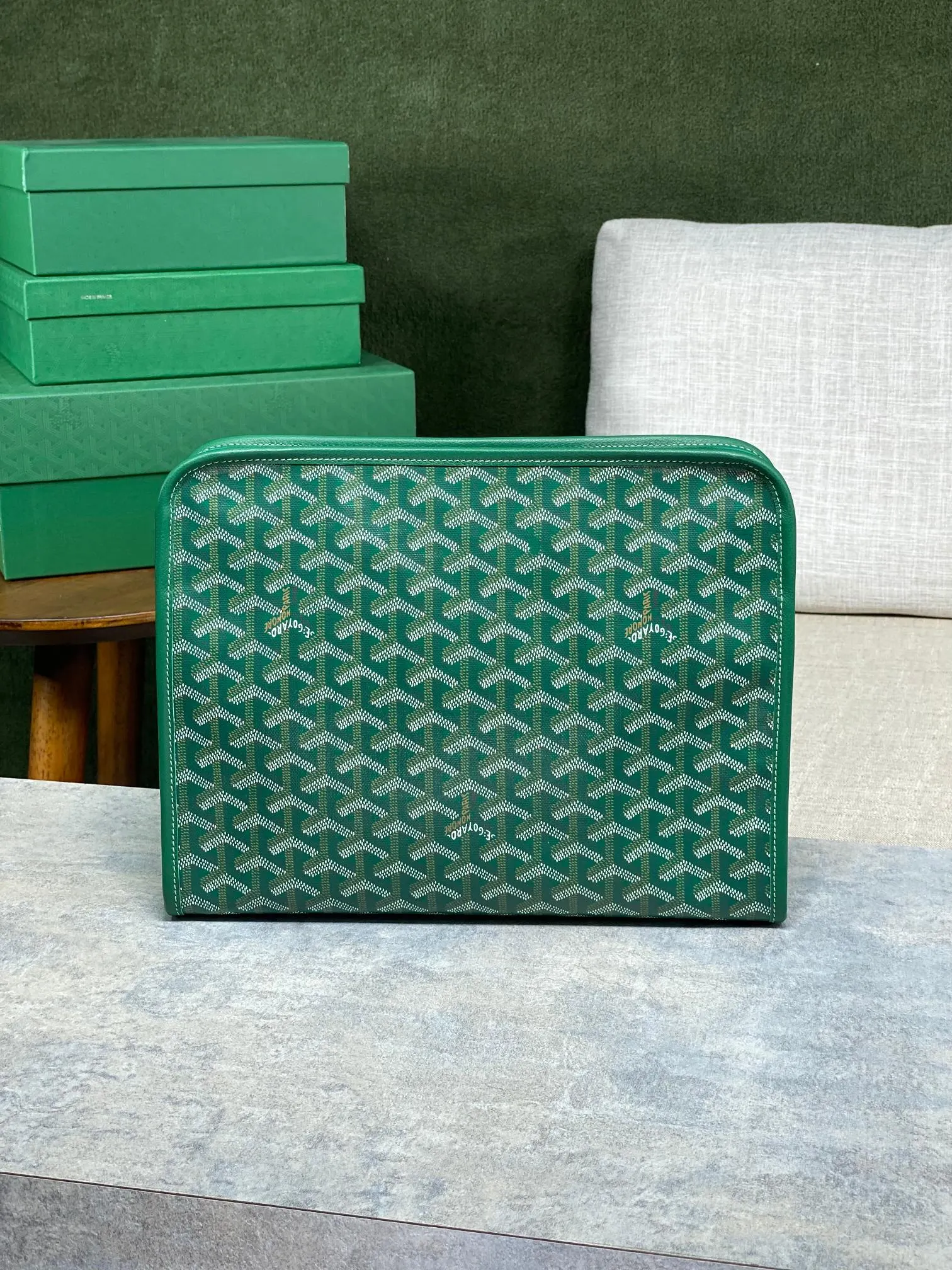 Goyard 黄色 牛皮 化妝包 精選款(數字12) Goyard 黄色 牛皮 化妝包 精選款(數字12)