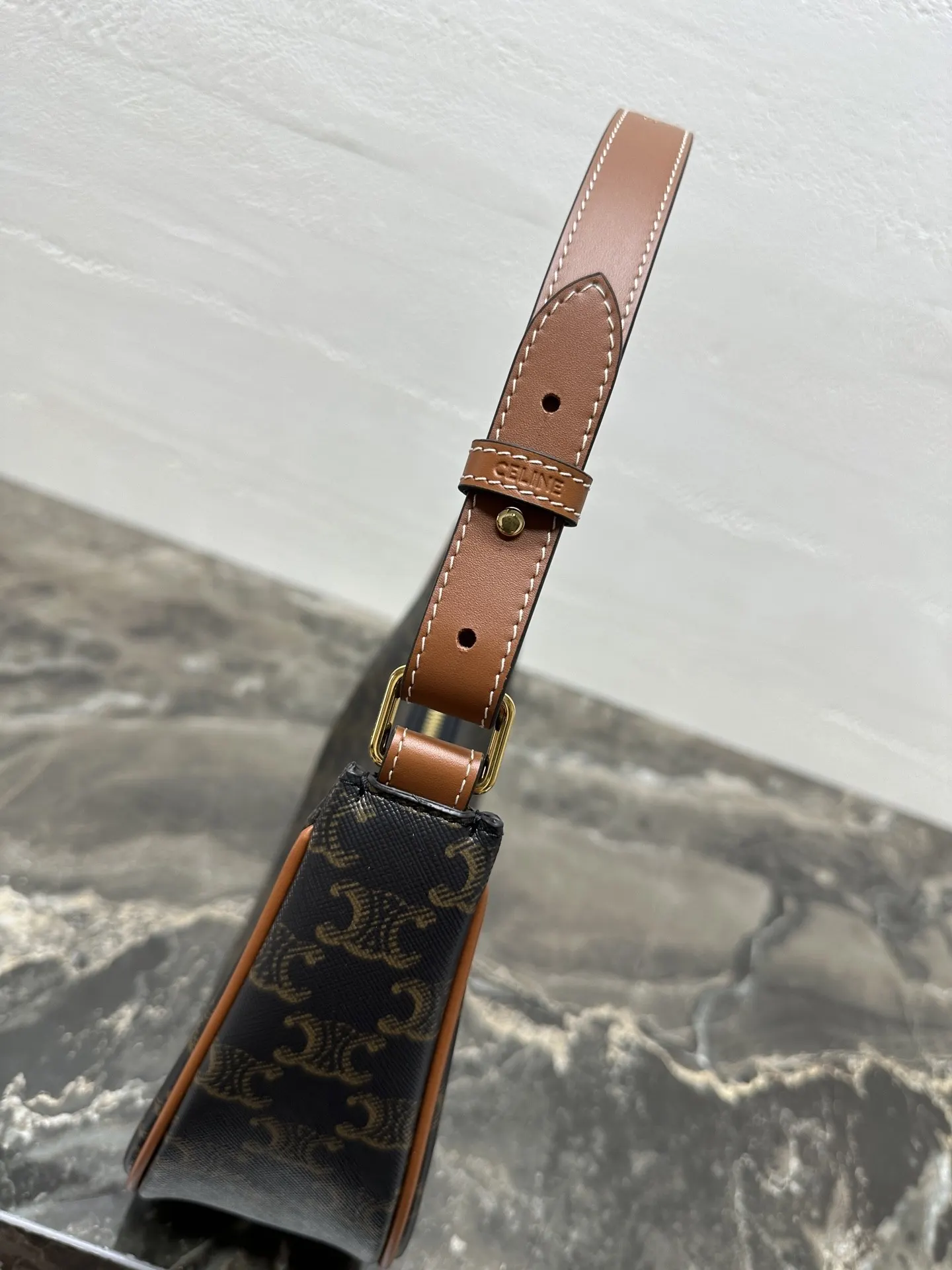 Monogram Hobo Shoulder Bag Vintage Leather