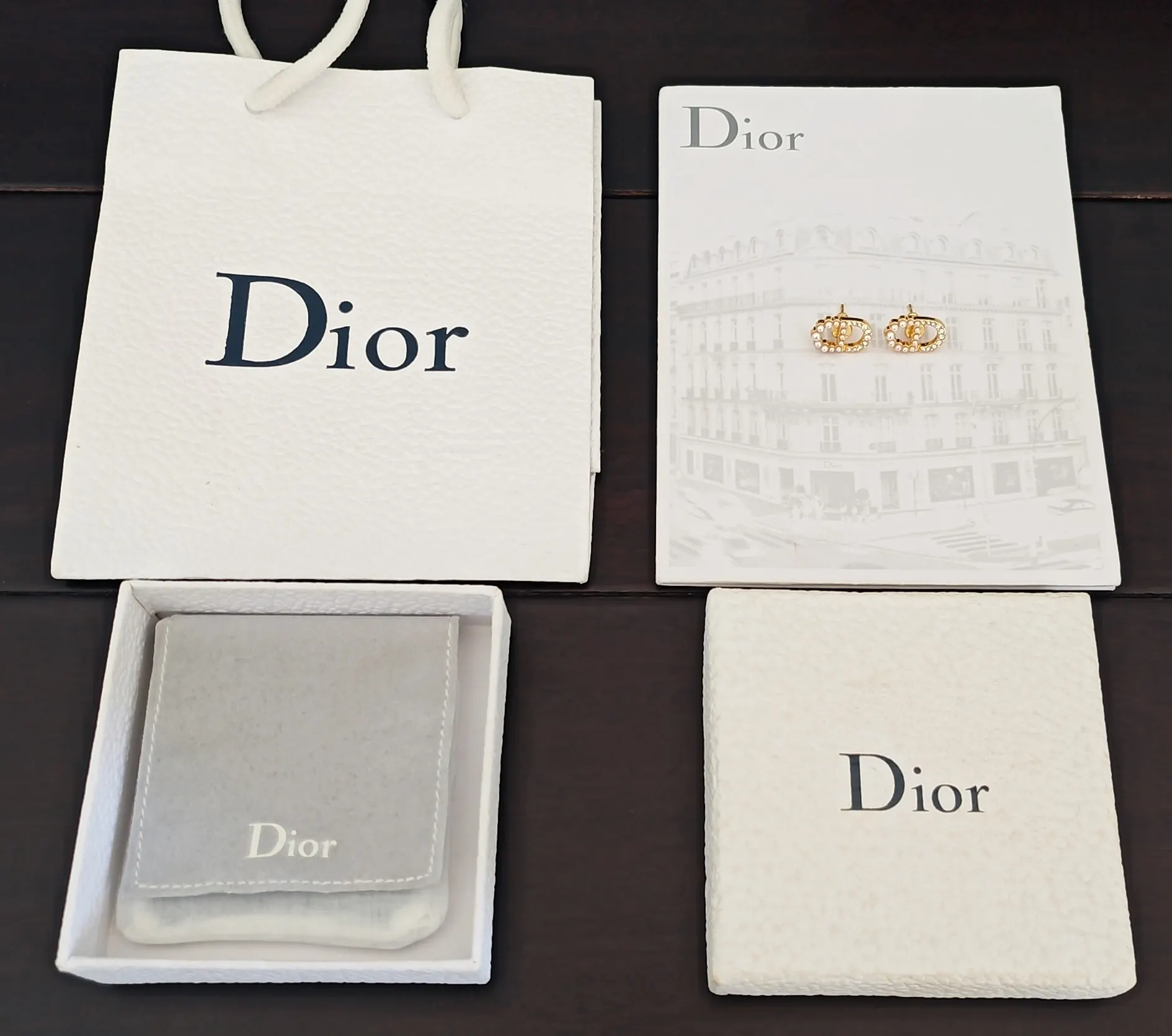 Dior CD金色耳环 小巧