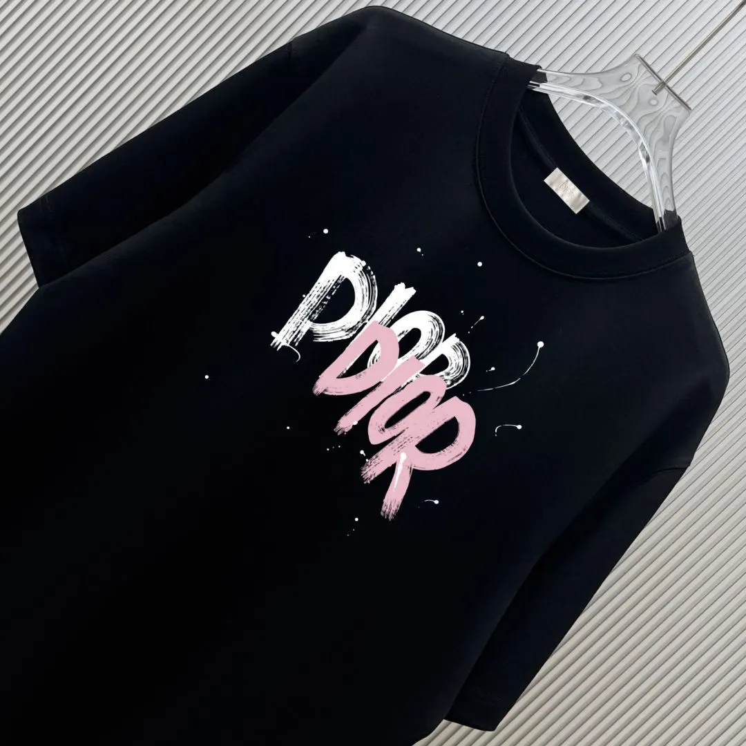 Dior 黑色彩色字母短袖T恤 街头休闲款