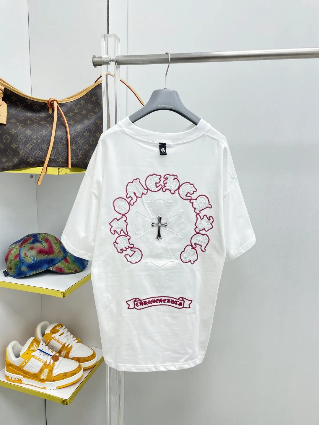 Chrome Hearts 26SS Letter Embroidery Short Sleeve T-Shirt Daily Versatile Style Image 2 Chrome Hearts 26SS Letter Embroidery Short Sleeve T-Shirt Daily Versatile Style Image 2