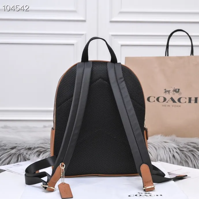 Coach 拼色 經典 經典标志C 雙肩包 实用雙肩款