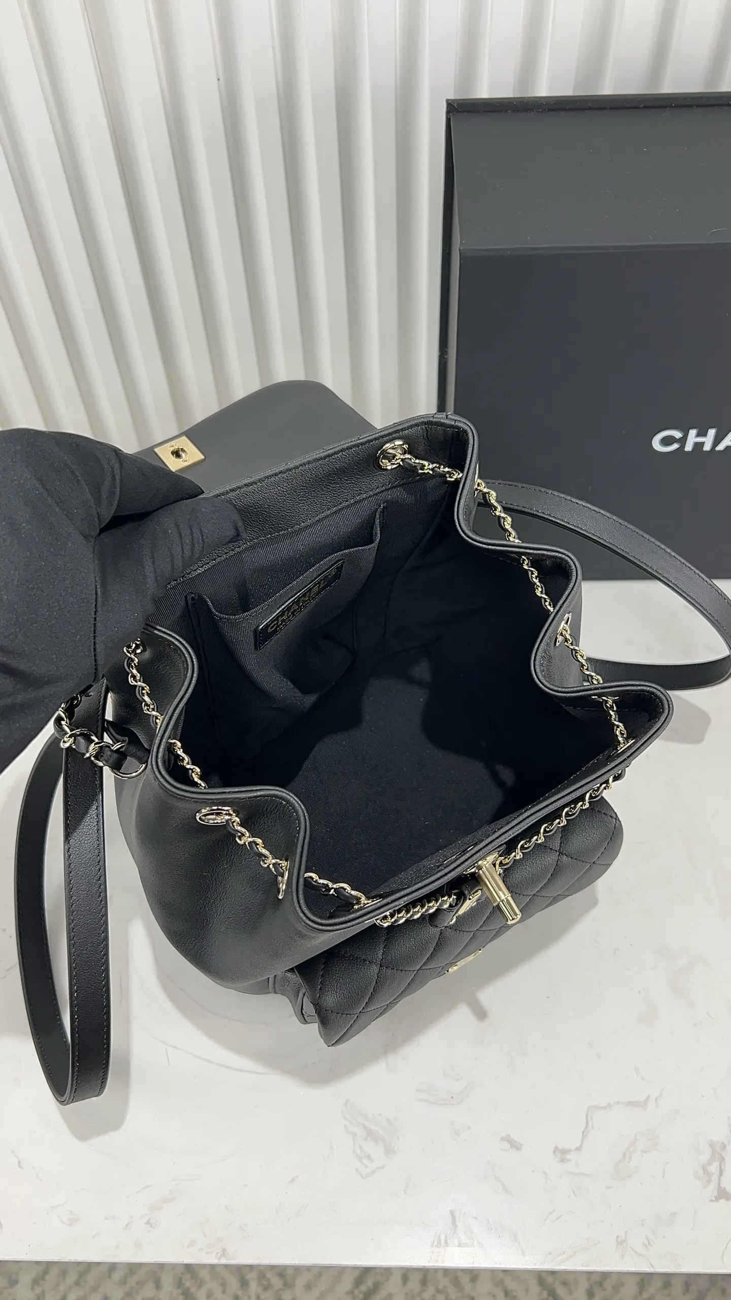 Chanel Black Backpack Leather