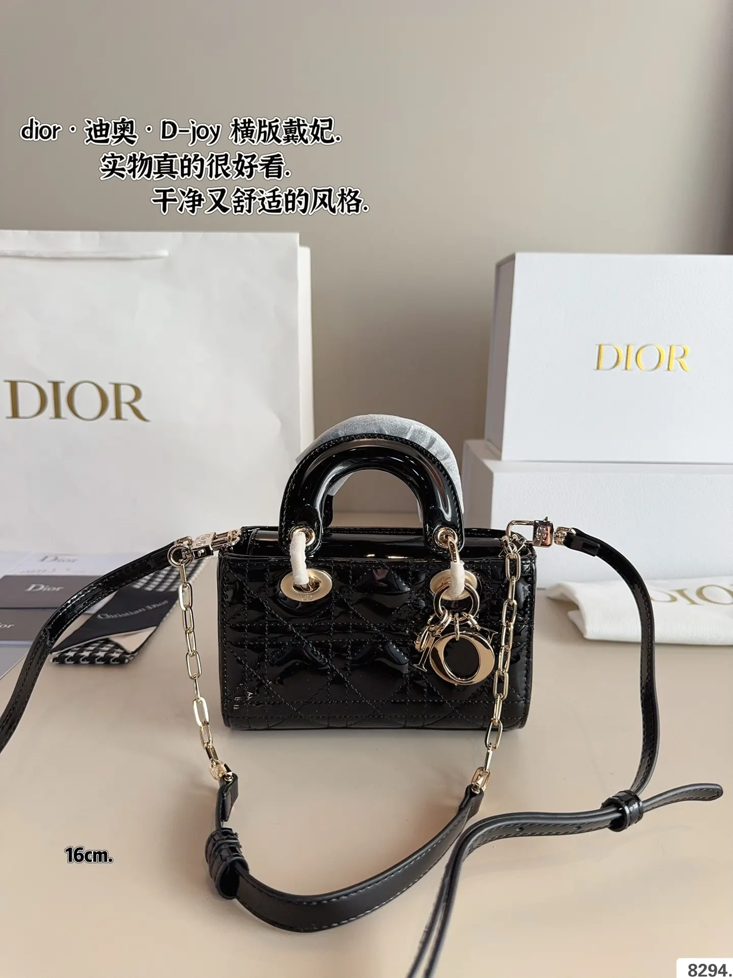 Dior 漆皮 全套 戴妃 横版 漆皮纹 夏日必备单 斜背包 輕便斜挎款