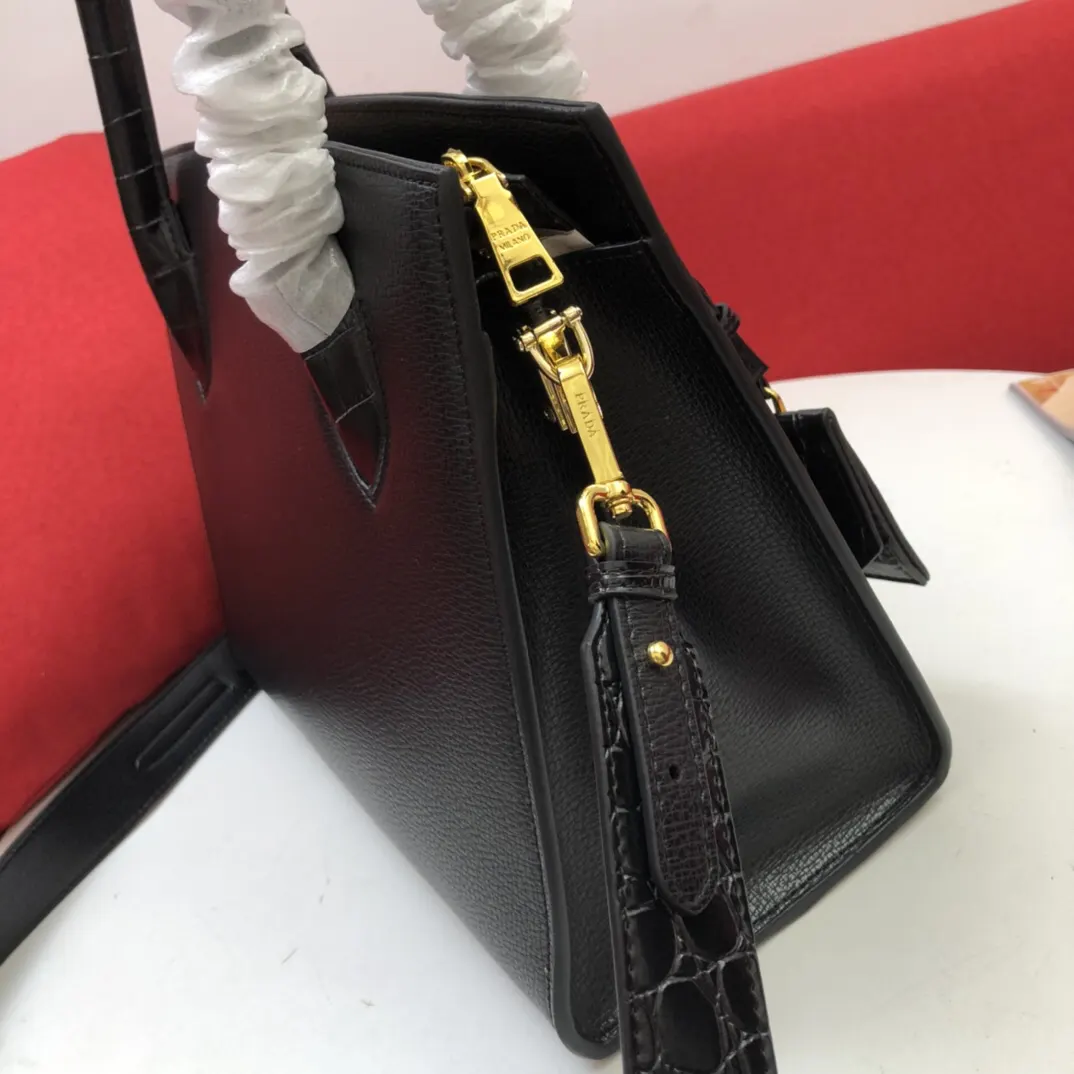 Prada Top Handle Bag Commuter Leather