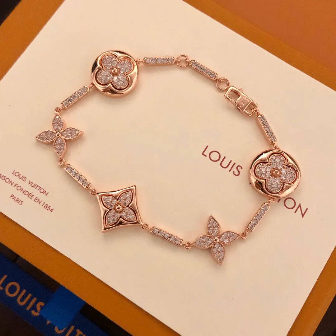 LV 满钻 手链 日常叠戴款