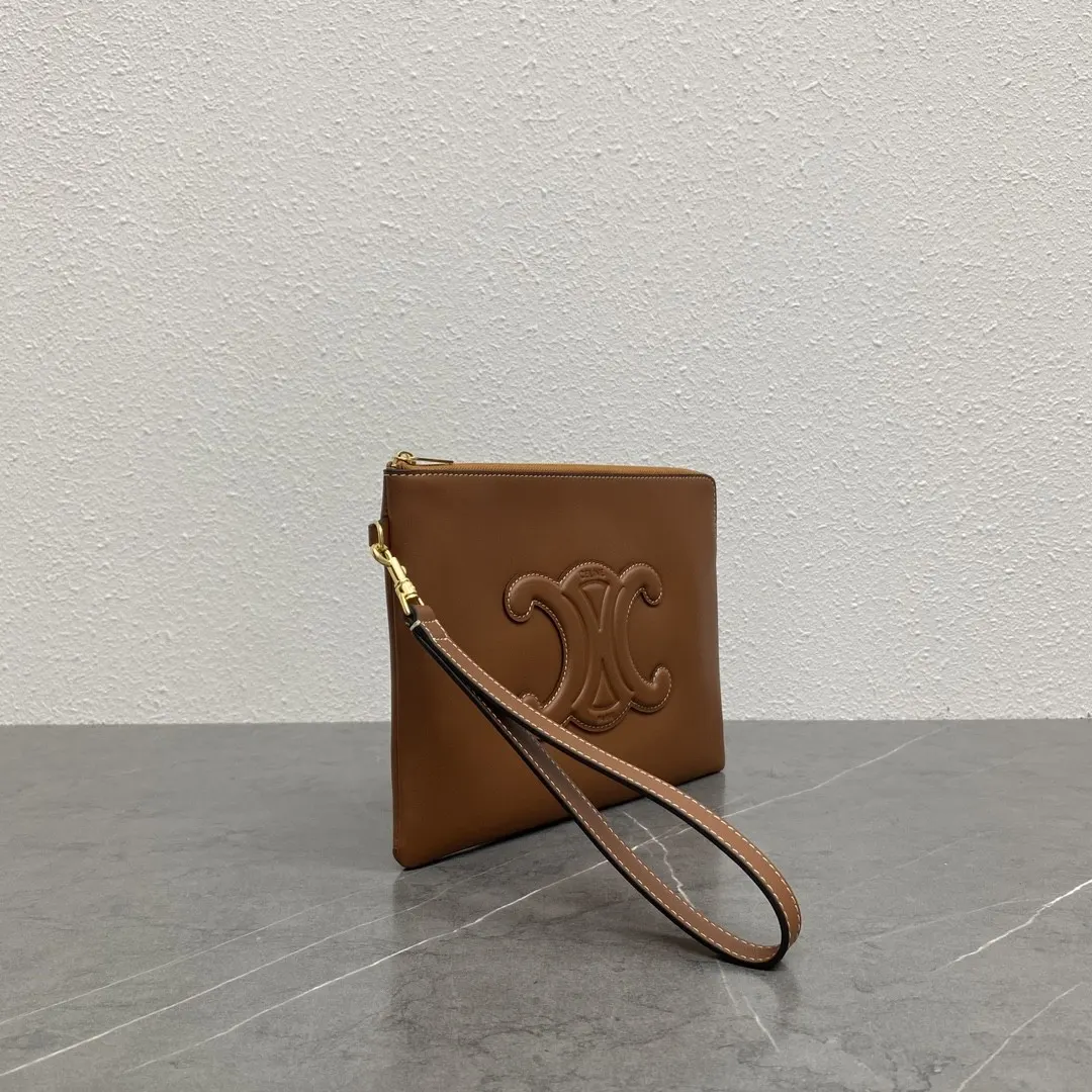 Celine 牛皮 手拿包 Ce手拿包 牛皮簡約风单品 精致手拿款