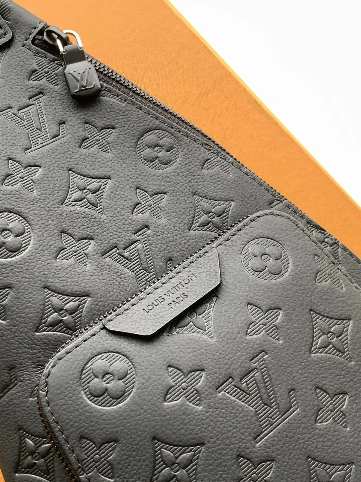 LV Black Embossed Triangle Crossbody Bag Image 5 LV Black Embossed Triangle Crossbody Bag Image 5