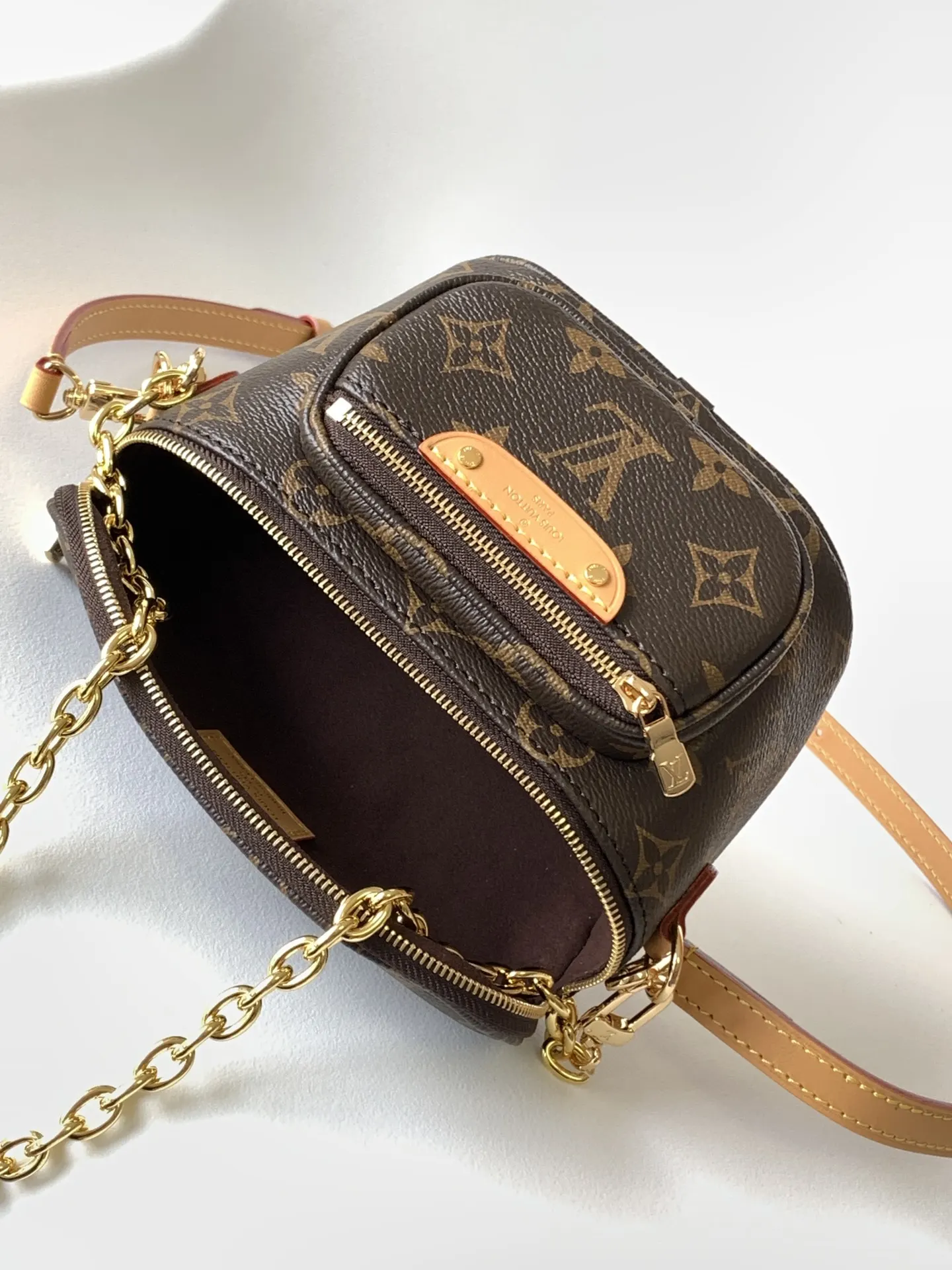 LV 黑色 米白 牛皮 链条包 精致链条款