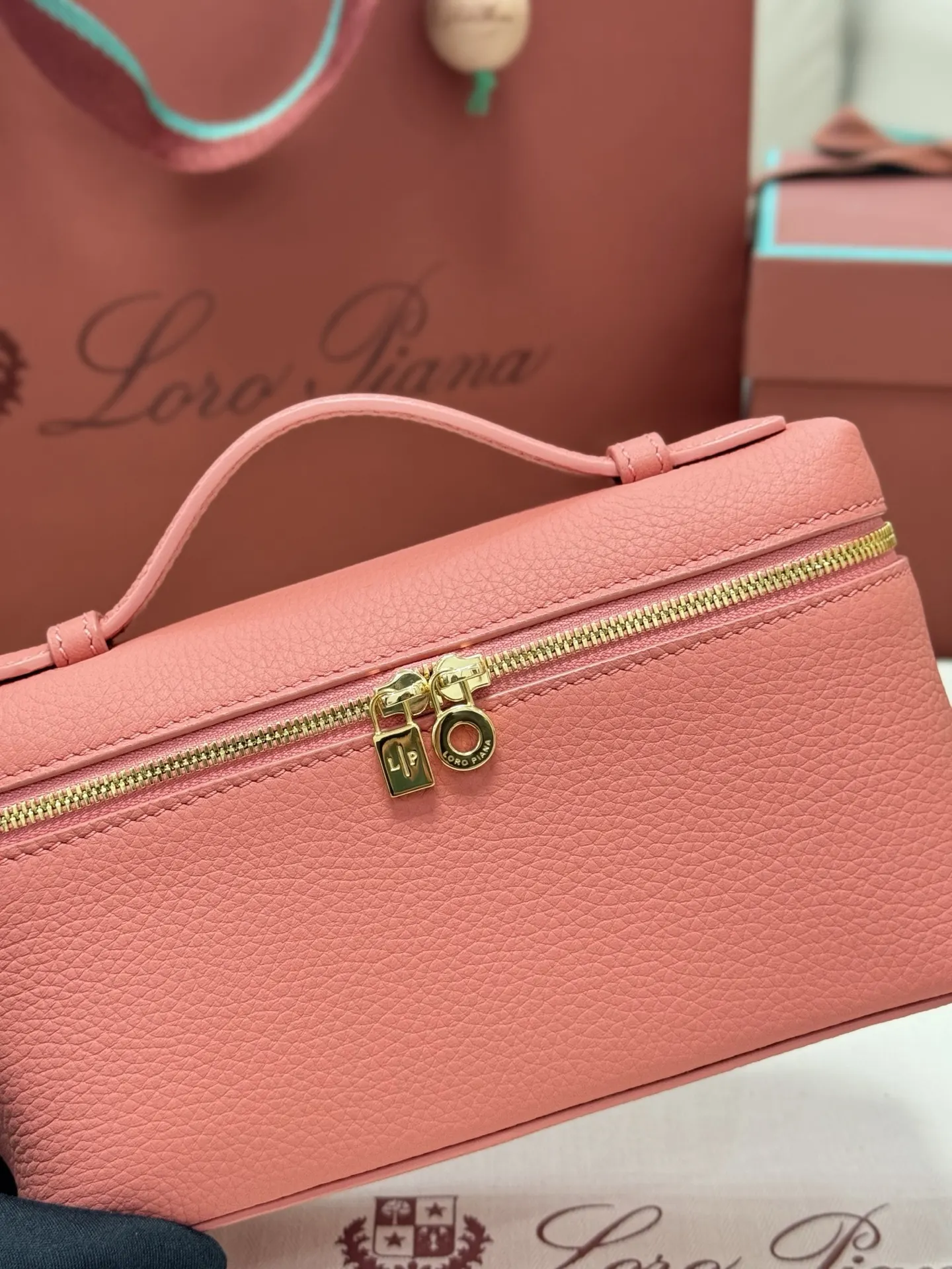 Gold Clutch Bag Leather
