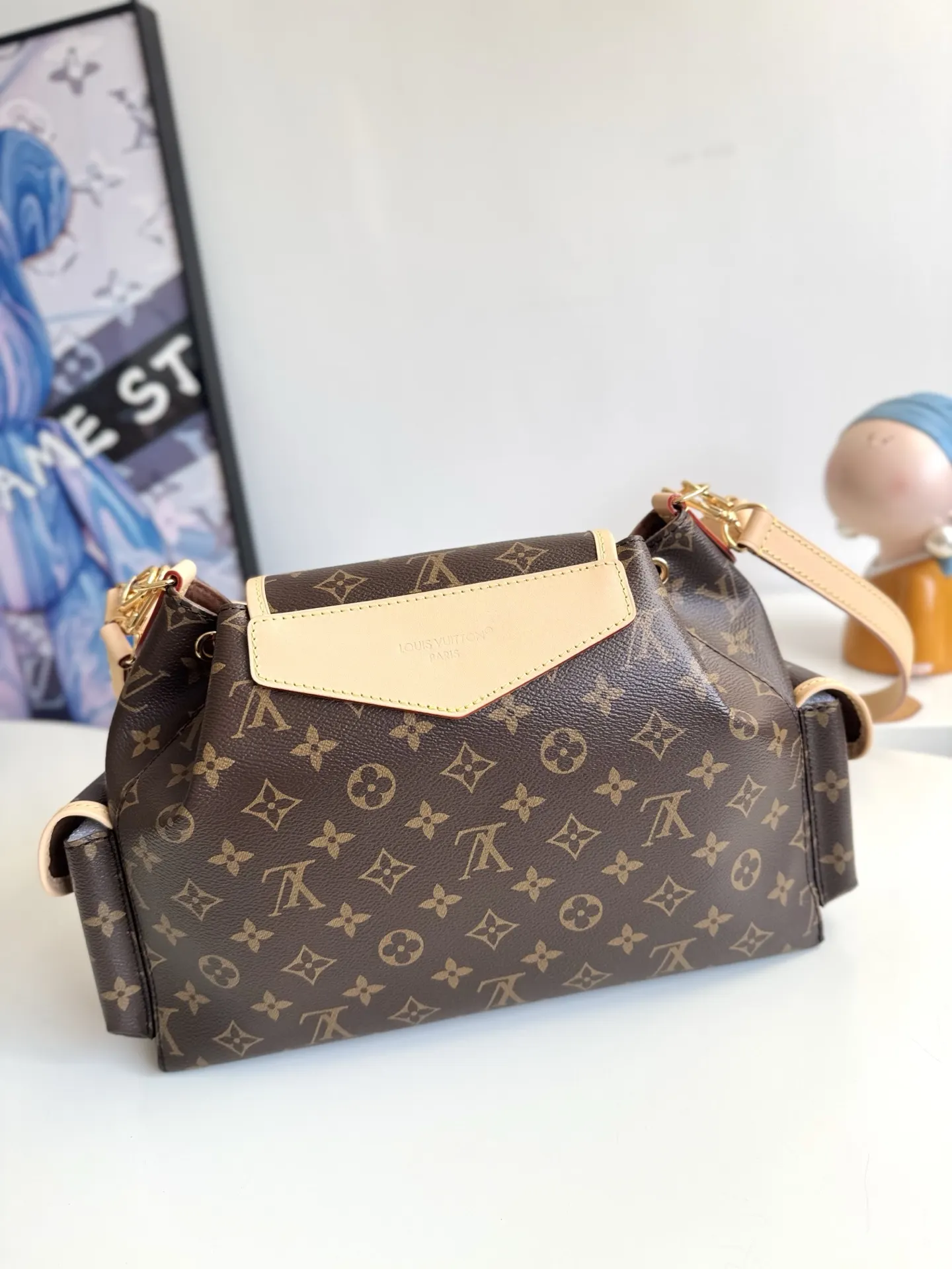 LV 帆布 双肩包 实用双肩款