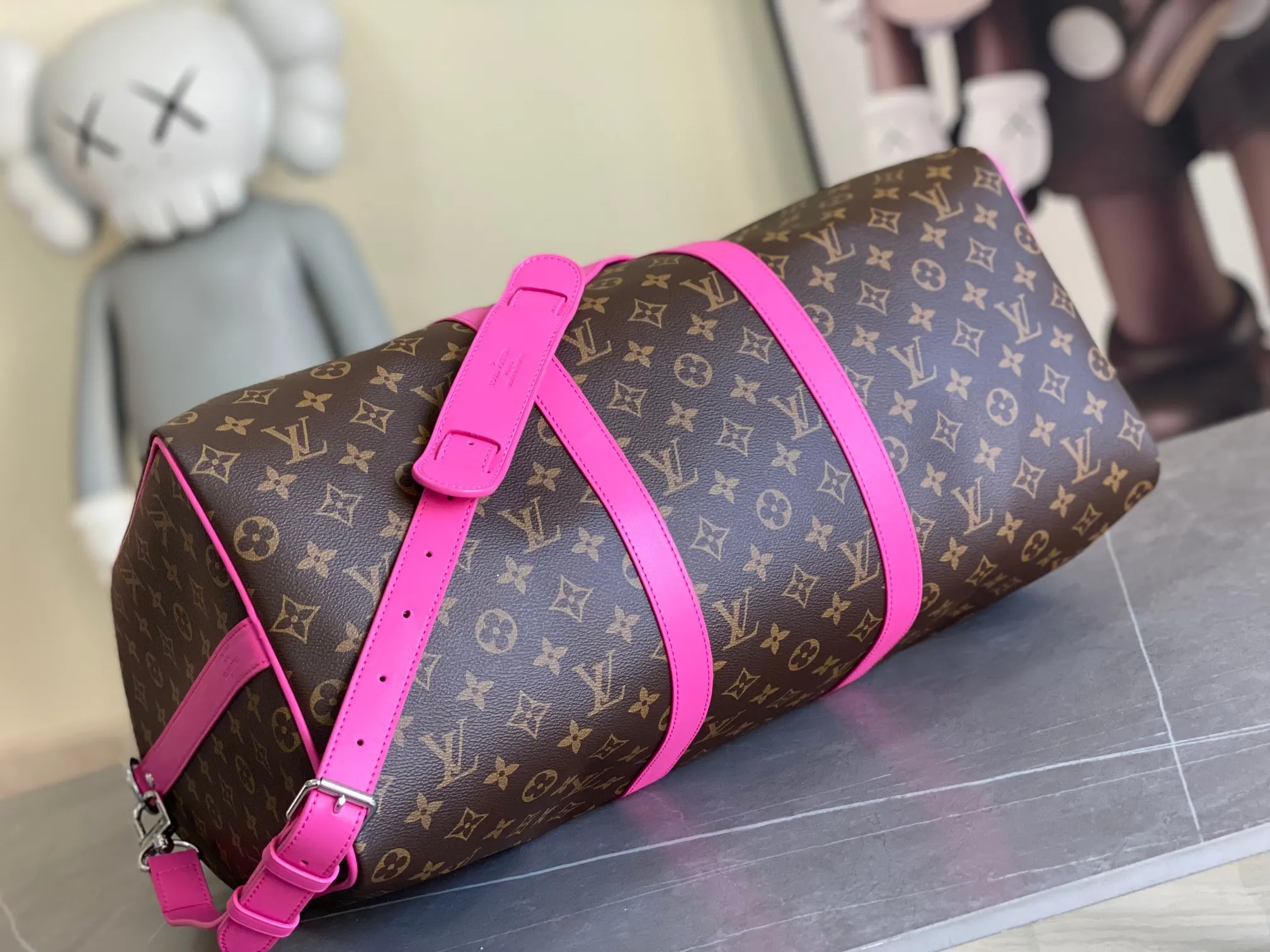 Keepall 金色 牛皮 旅行袋 大容量旅行款
