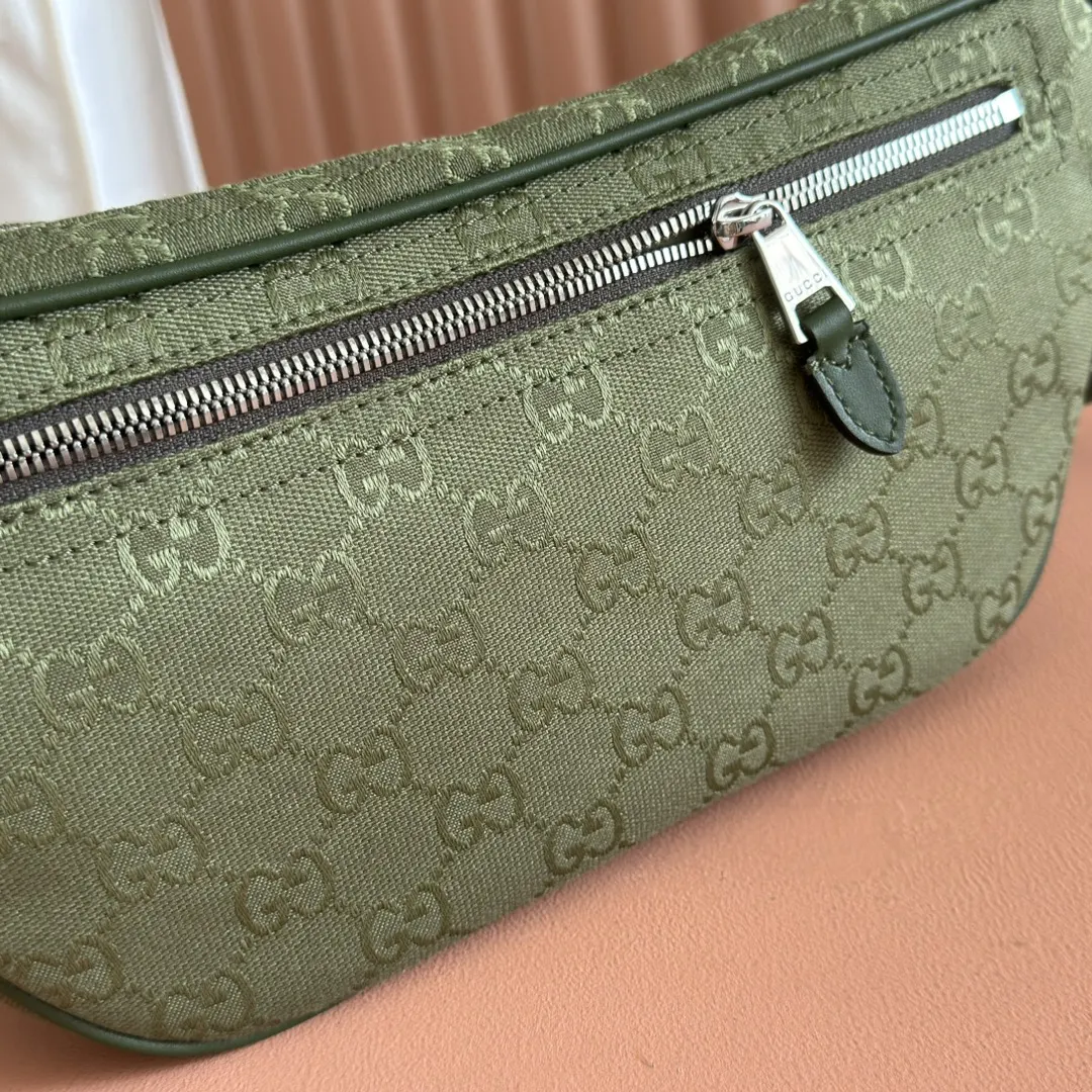Gucci Green Belt Bag Casual Canvas