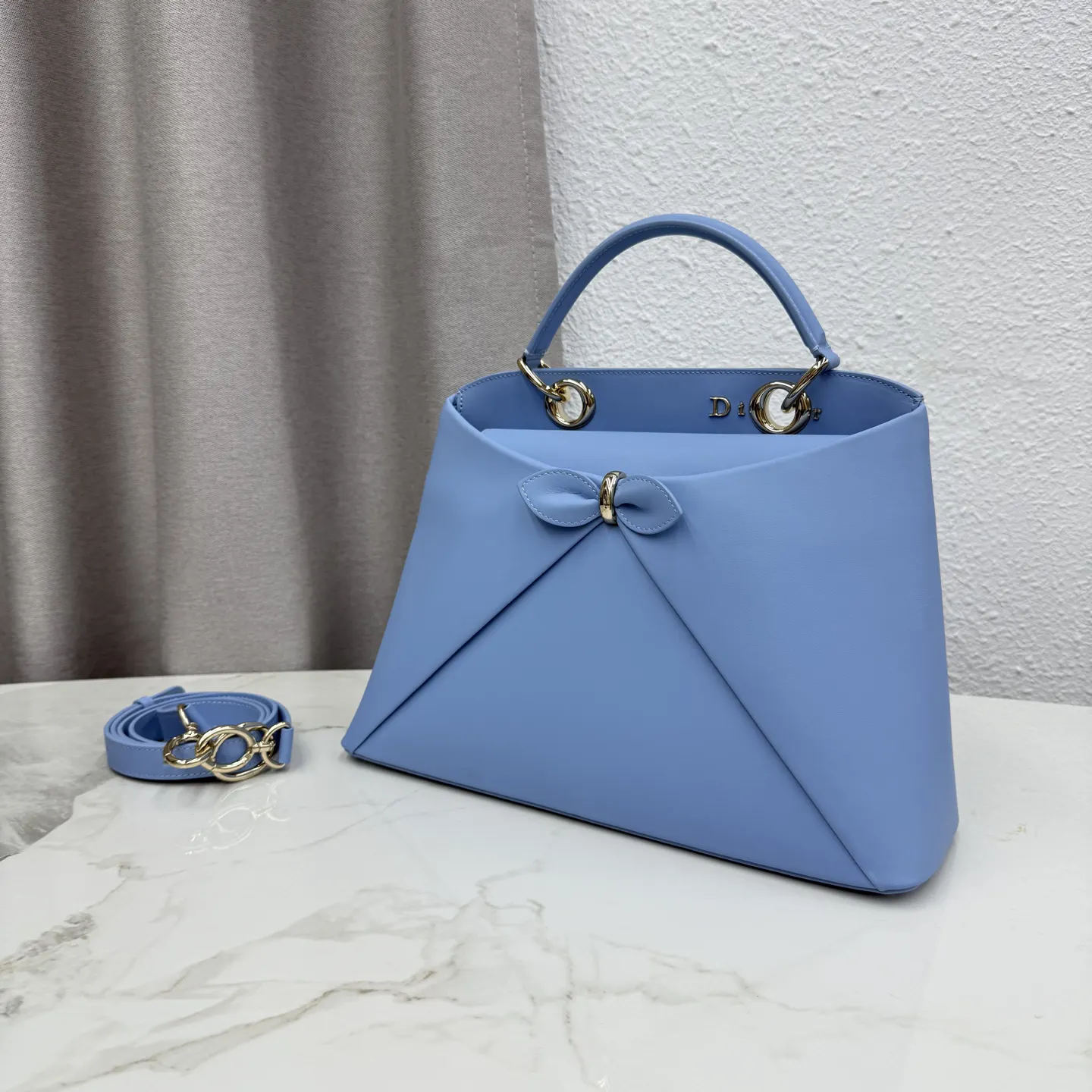 Dior Lady Dior Lady 蓝色手提斜挎包 小号