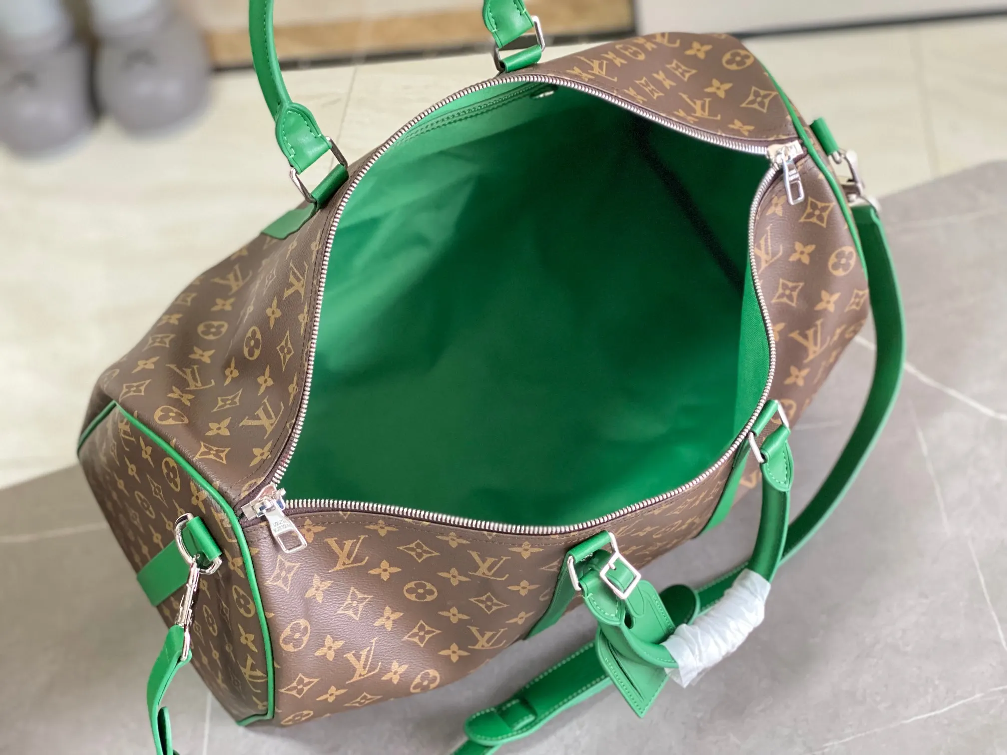 Keepall 金色 牛皮 旅行包 大容量旅行款