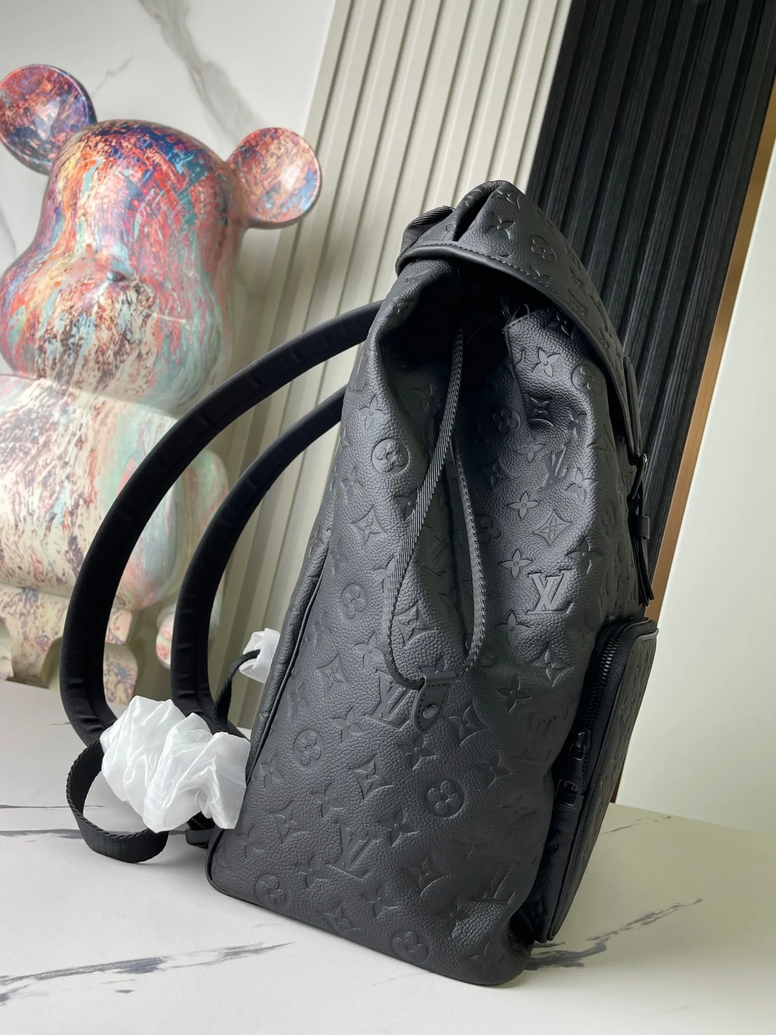 黑色 牛皮 雙肩包 实用雙肩款