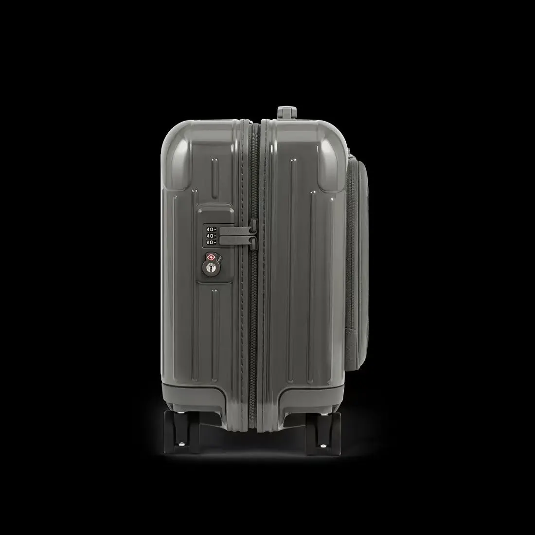 灰色 寸登机箱 全新对 强 前置口袋灰色 6寸 行李箱 旅行拉杆款 輕便出行款