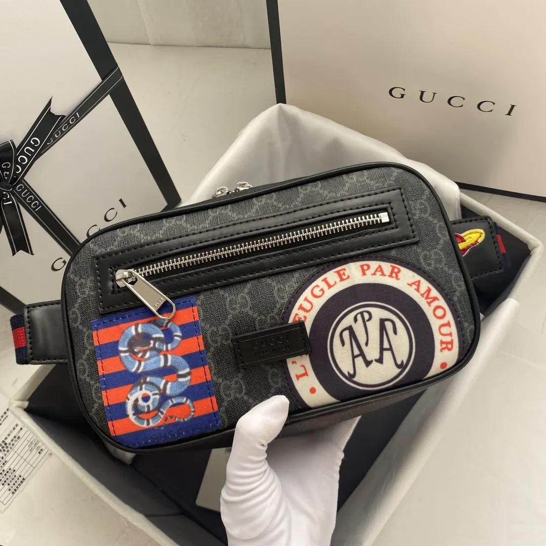 Gucci 牛皮 腰包 休閒腰包款