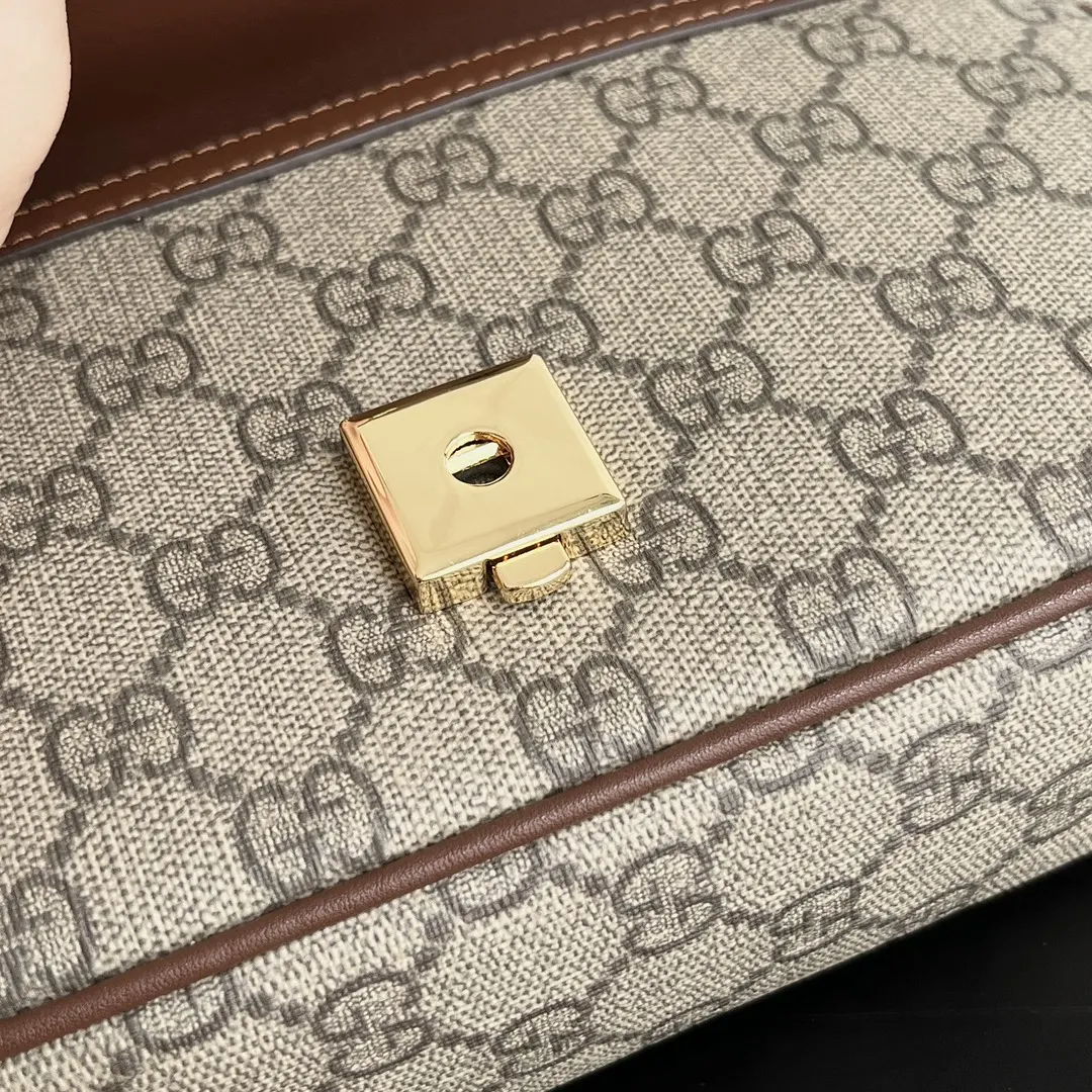 Gucci Horsebit 1955 老花马衔扣肩背包 单肩斜挎款