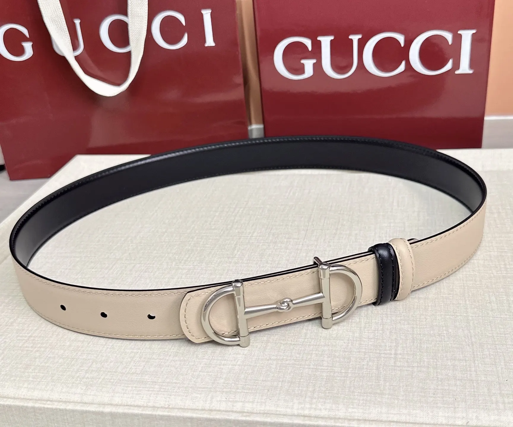 Gucci Double G Buckle Cowhide Belt Image 2 Gucci Double G Buckle Cowhide Belt Image 2