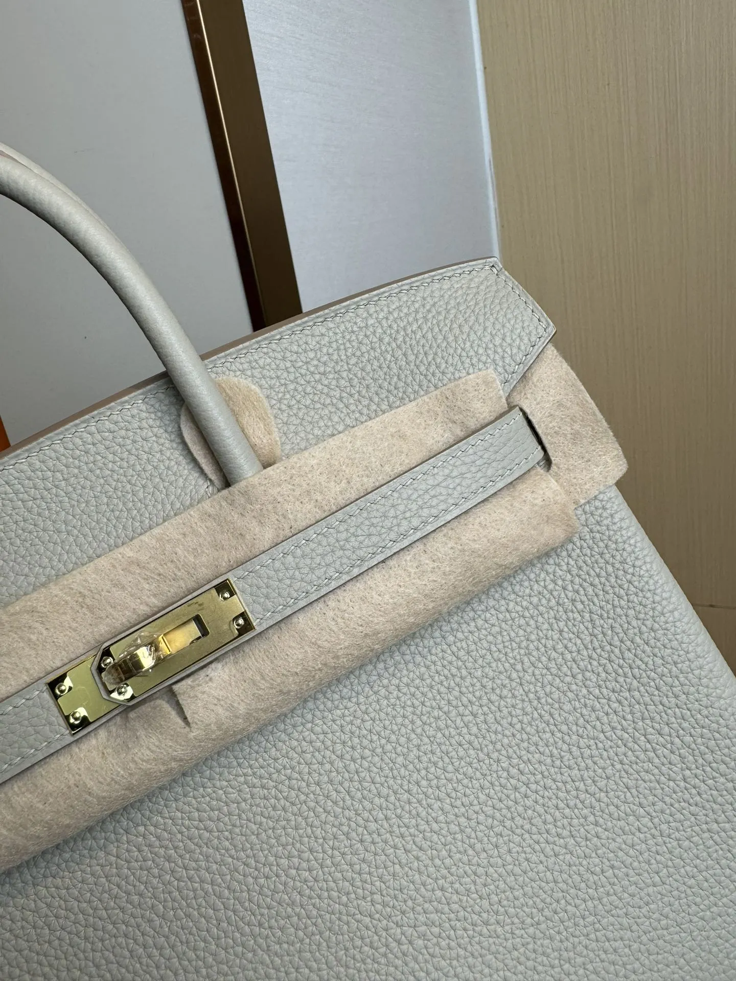 Birkin 铂金 进口Togo皮 冰川白 金扣 手提包 通勤手提款