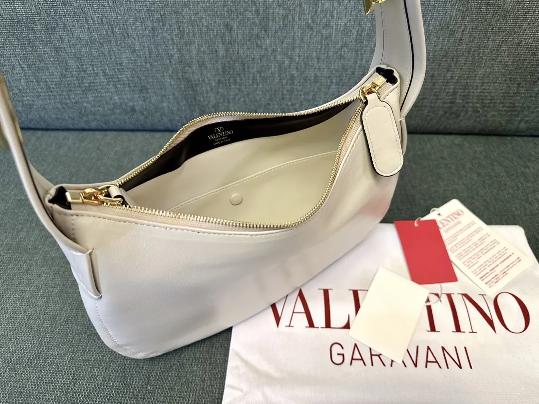 Valentino Hobo 拼色 羊皮 腋下包 复古腋下背款