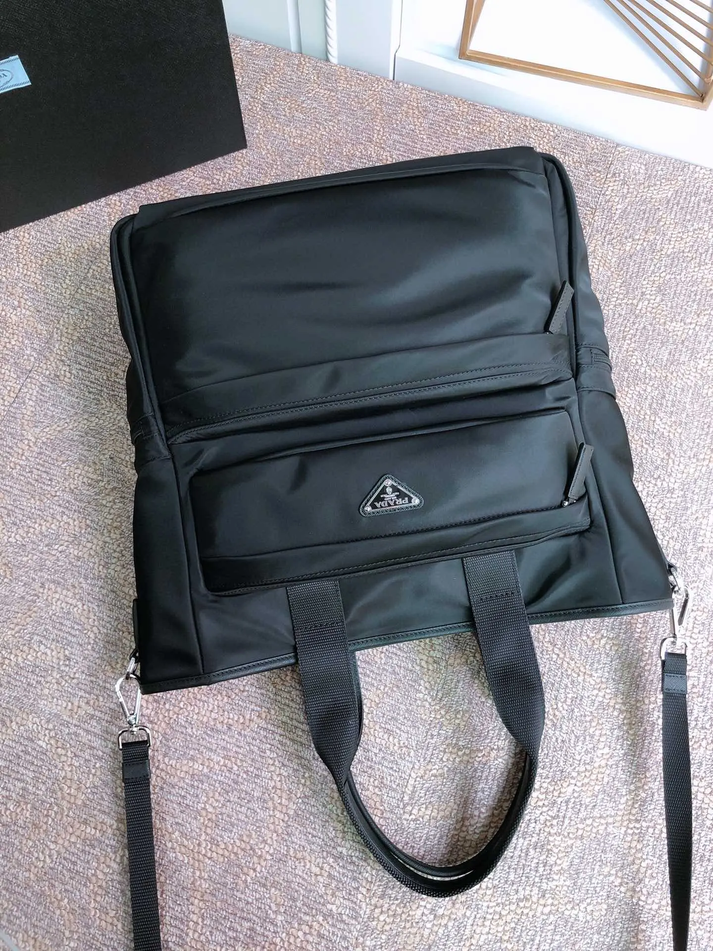 Prada Re-Nylon 1BG040 Leather Saffiano Handbag