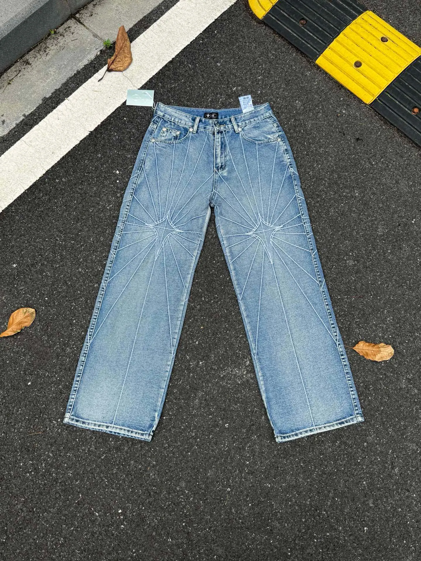 Chrome Hearts 24FW 蓝色 刺绣 水洗 长裤 宽松休闲款 款2