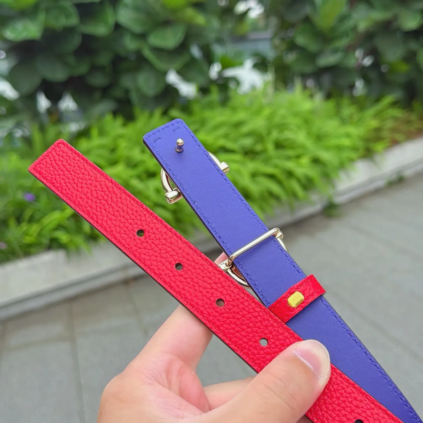 Gucci Double G 雙G扣牛皮雙面腰帶