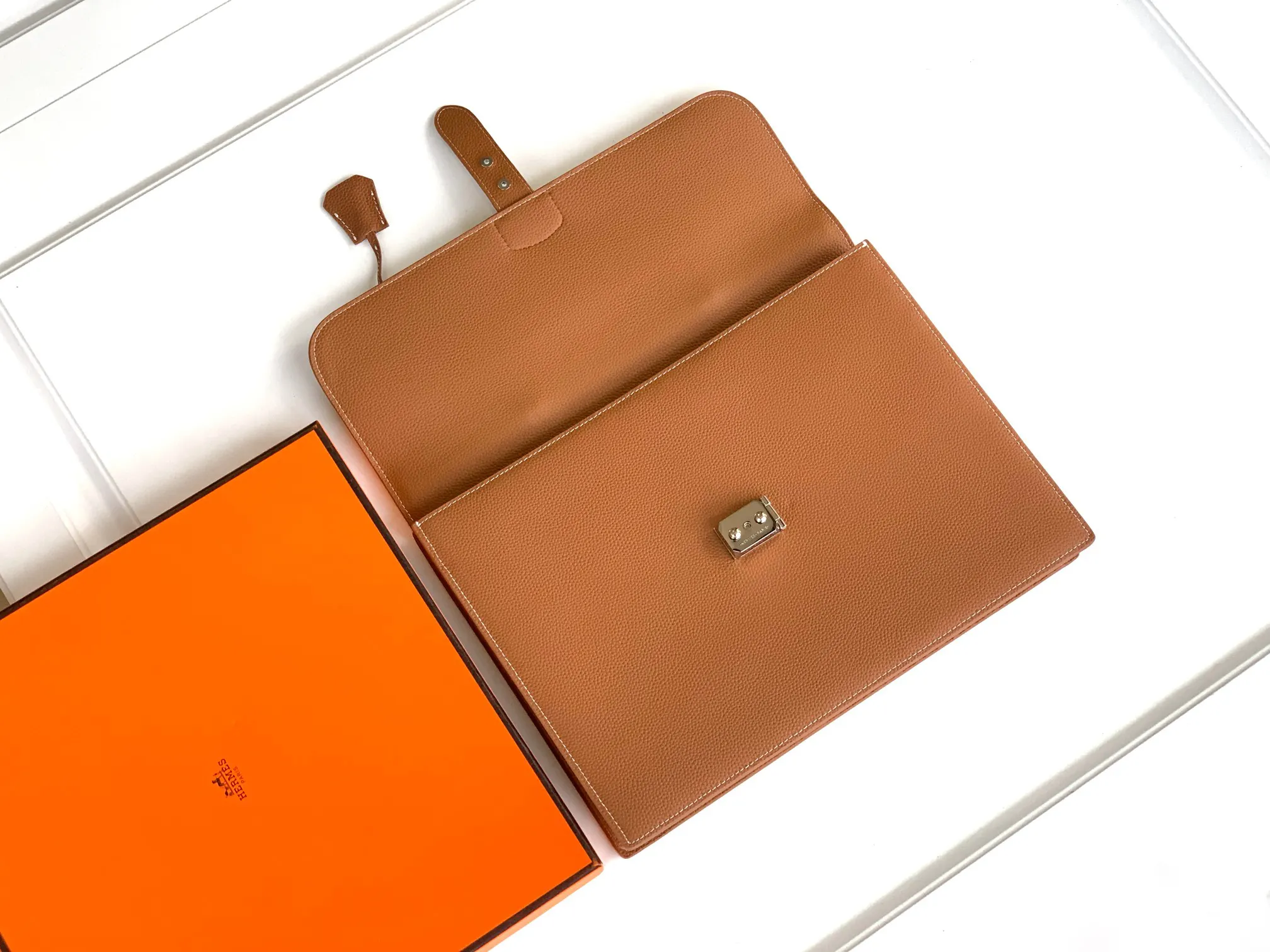 Yellow Briefcase Business Commuter Leather
