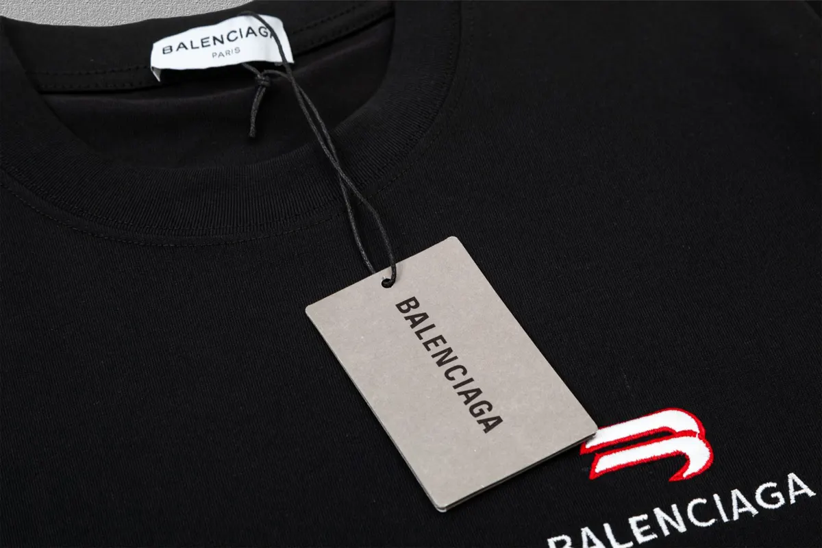 Balenciaga Black Logo Short Sleeve T-Shirt Street