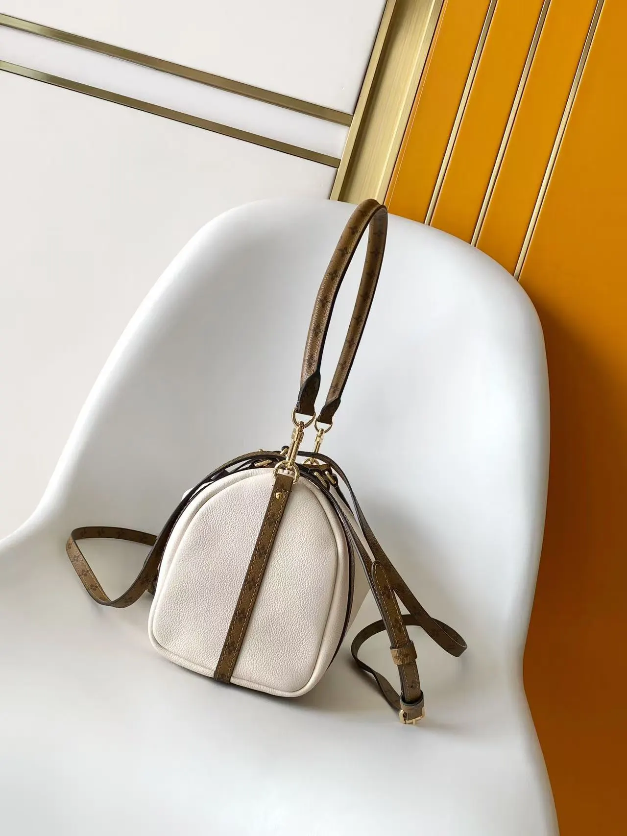LV Keepall 黑色 米白 牛皮 旅行包 大容量旅行款